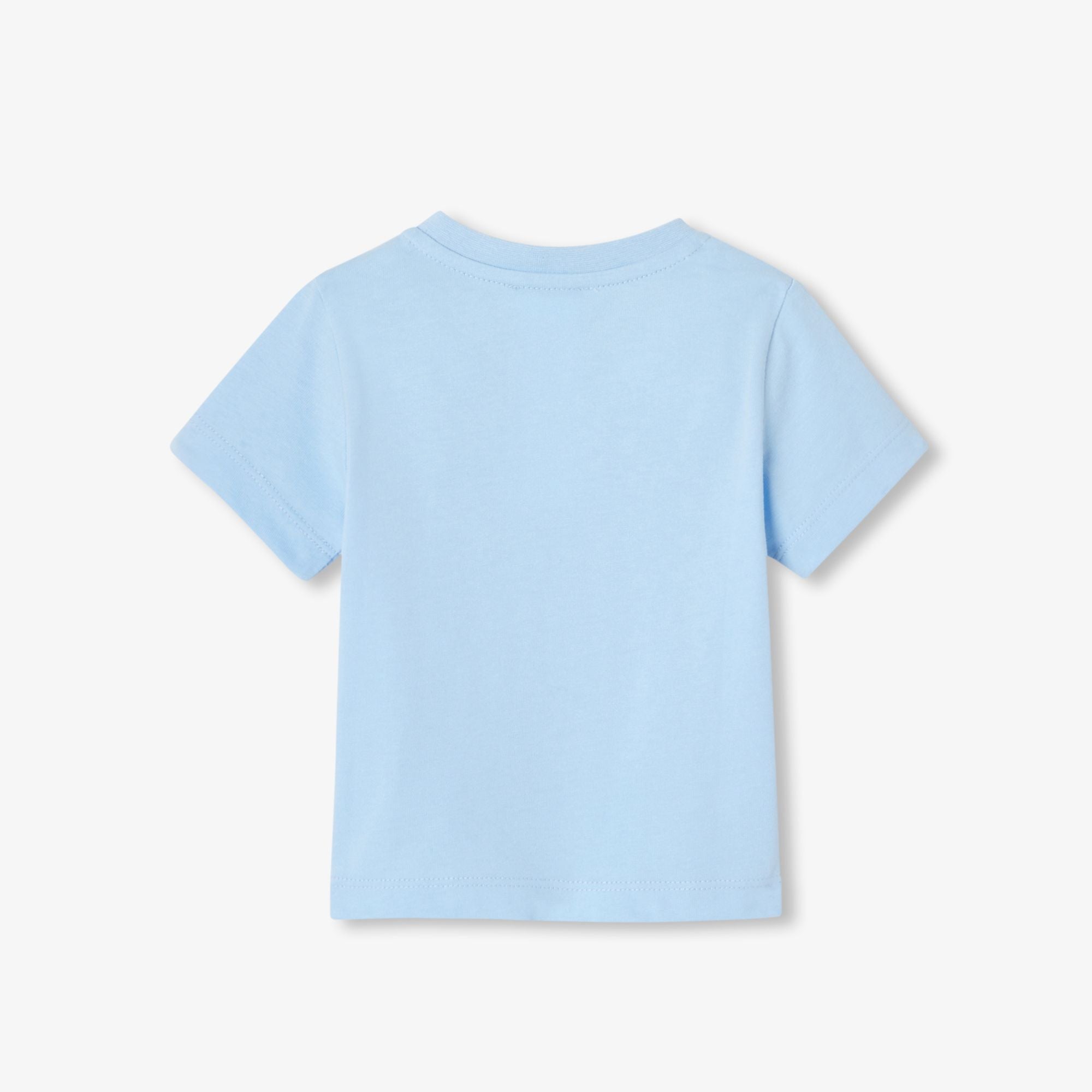 Baby boy short-sleeve cotton T-shirt - Sky Blue