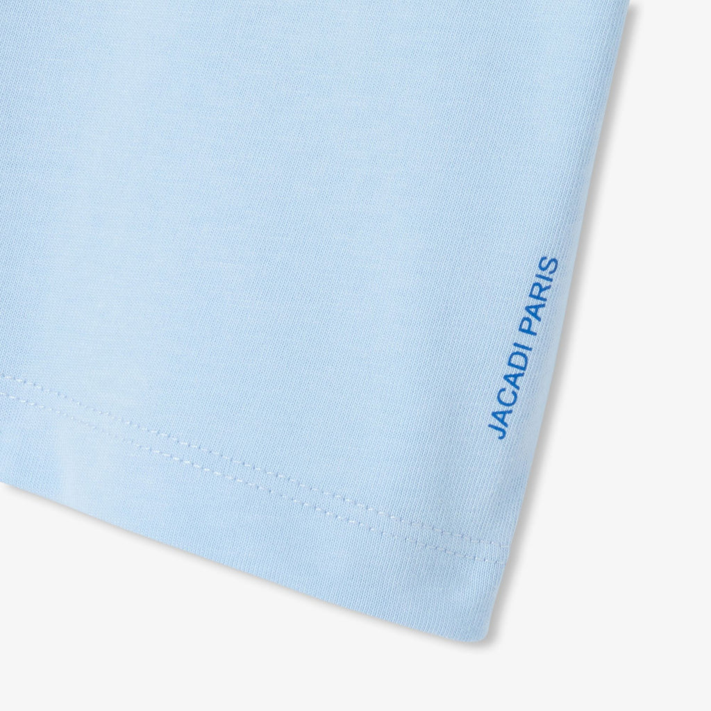 Baby boy short-sleeve cotton T-shirt - Sky Blue