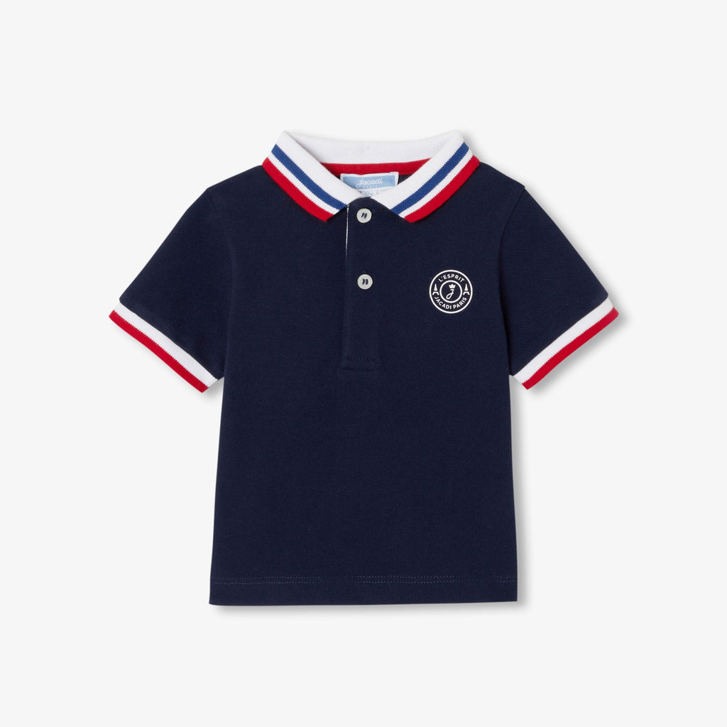 Baby boy short-sleeved polo shirt - Ink Blue
