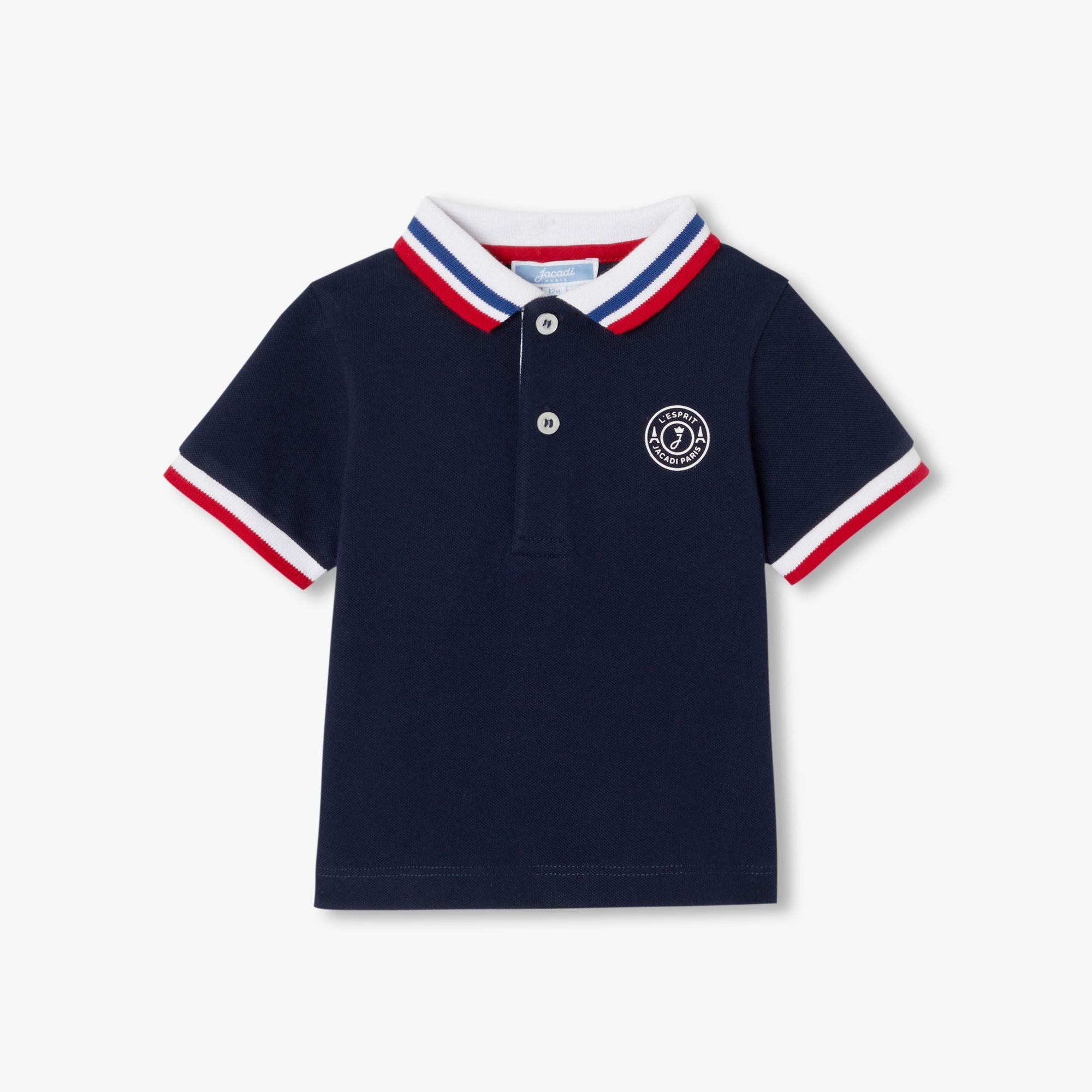 Baby boy short-sleeved polo shirt - Ink Blue