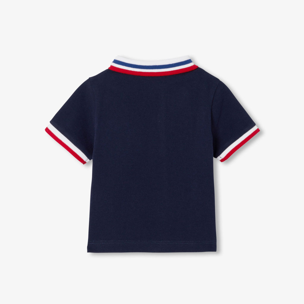 Baby boy short-sleeved polo shirt - Ink Blue