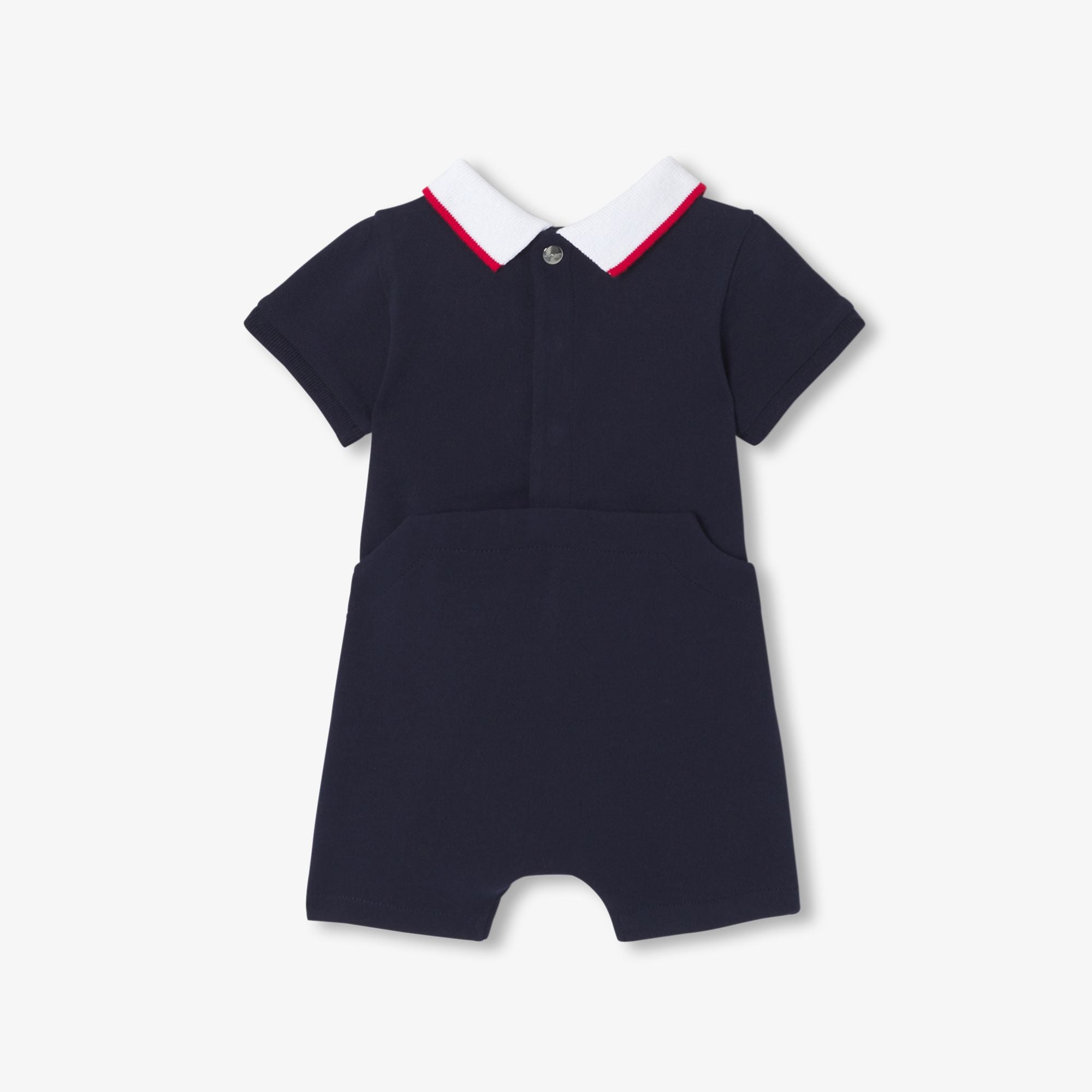 JC-NB086 - Jacadi Newborn polo-style romper