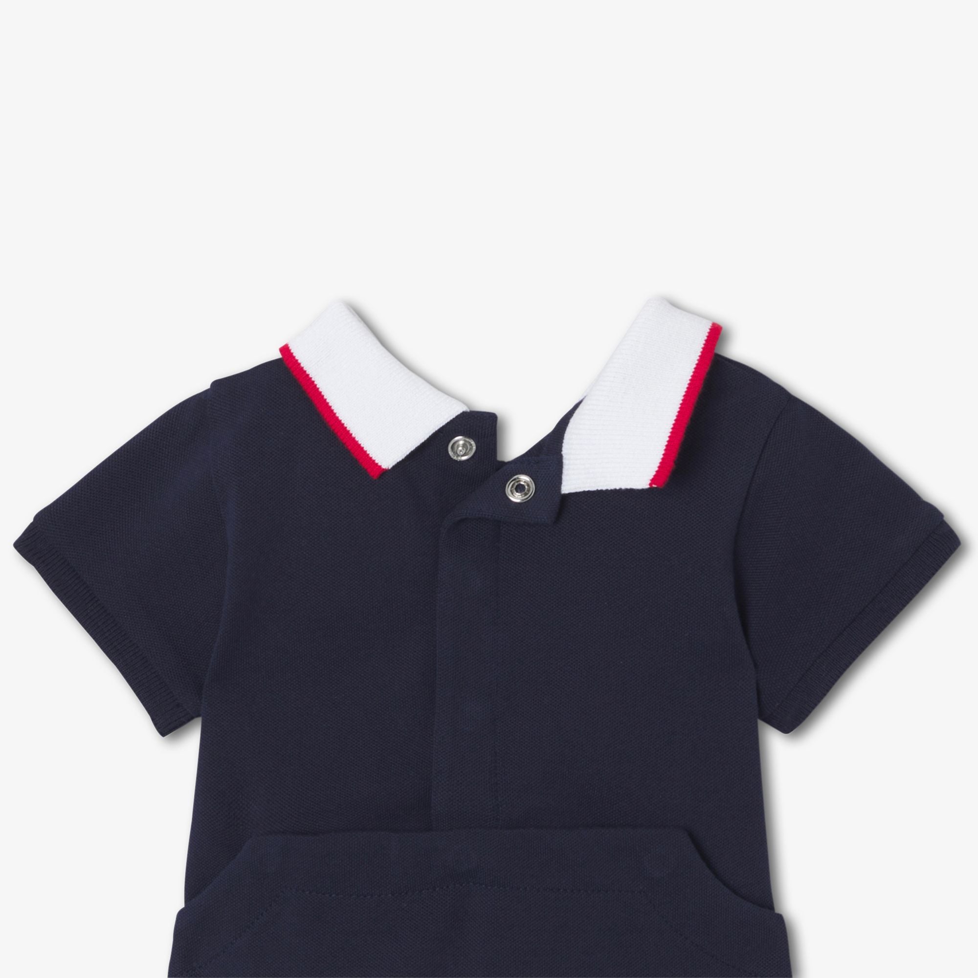 Baby boy polo-style sleepsuit - Ink Blue