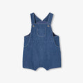 JC-NB091- Jacadi Soft Denim Short Dungarees for Baby