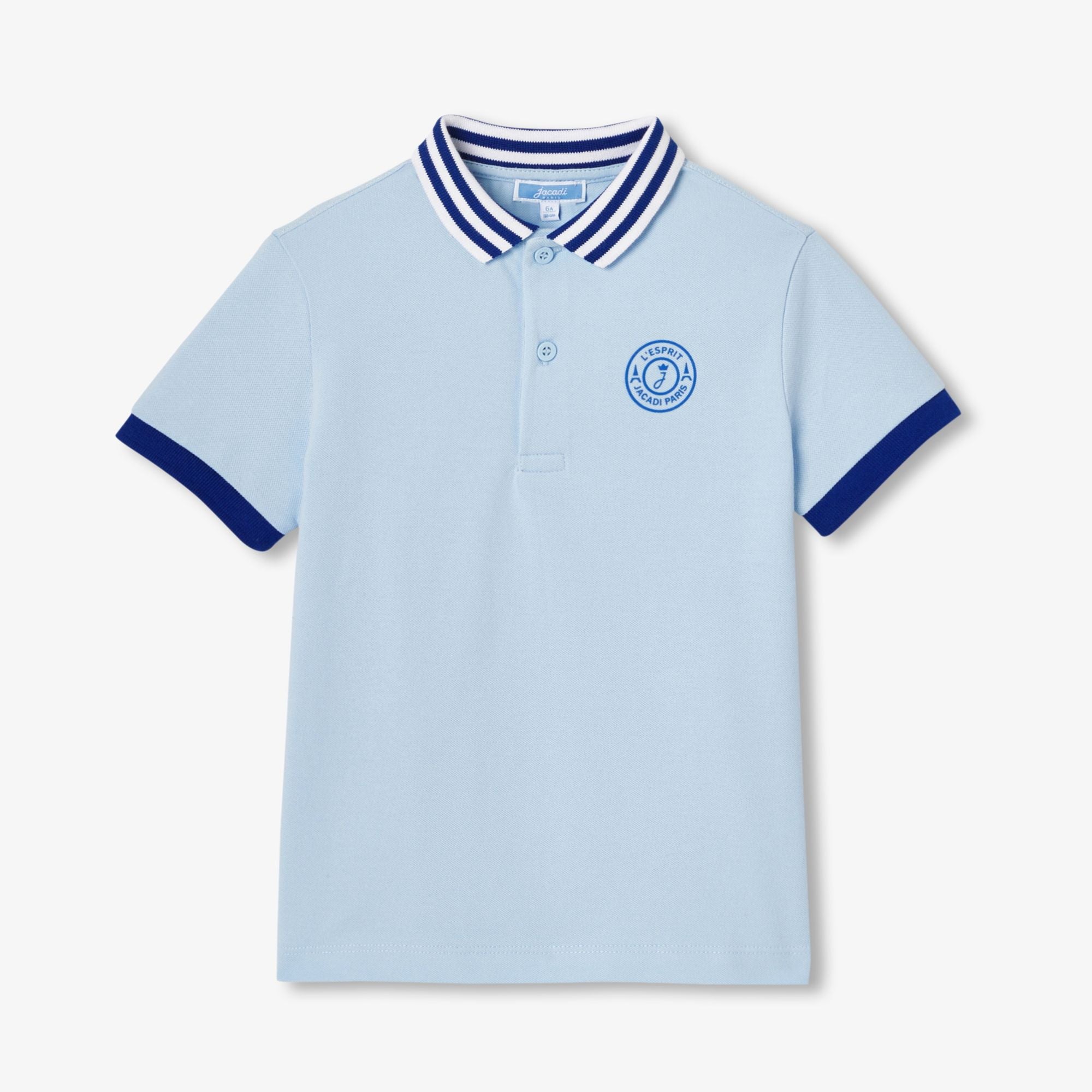 JC-TB057 - Jacadi Boys' cotton polo shirt - Royal Blue