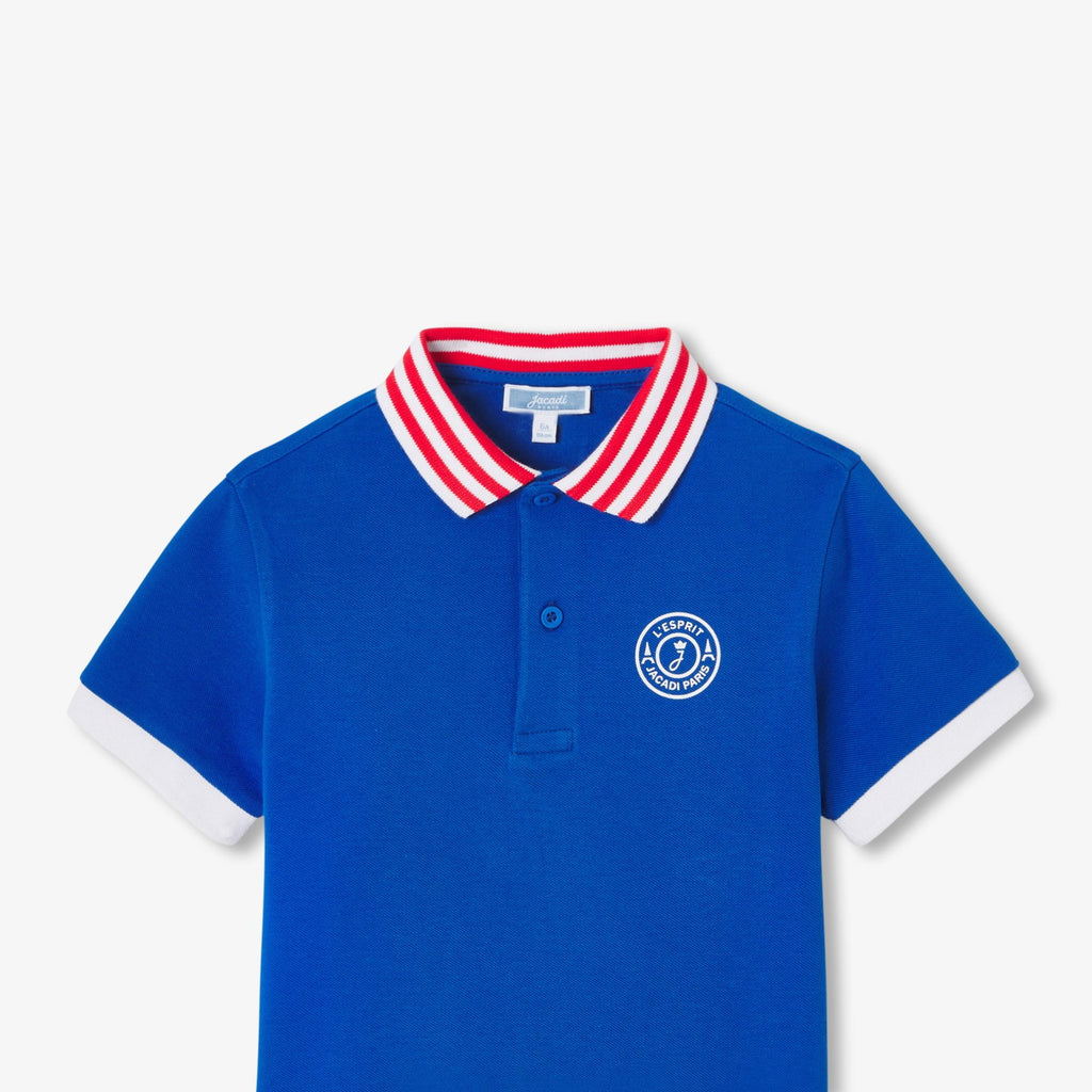 Boy cotton polo shirt - Royal Blue
