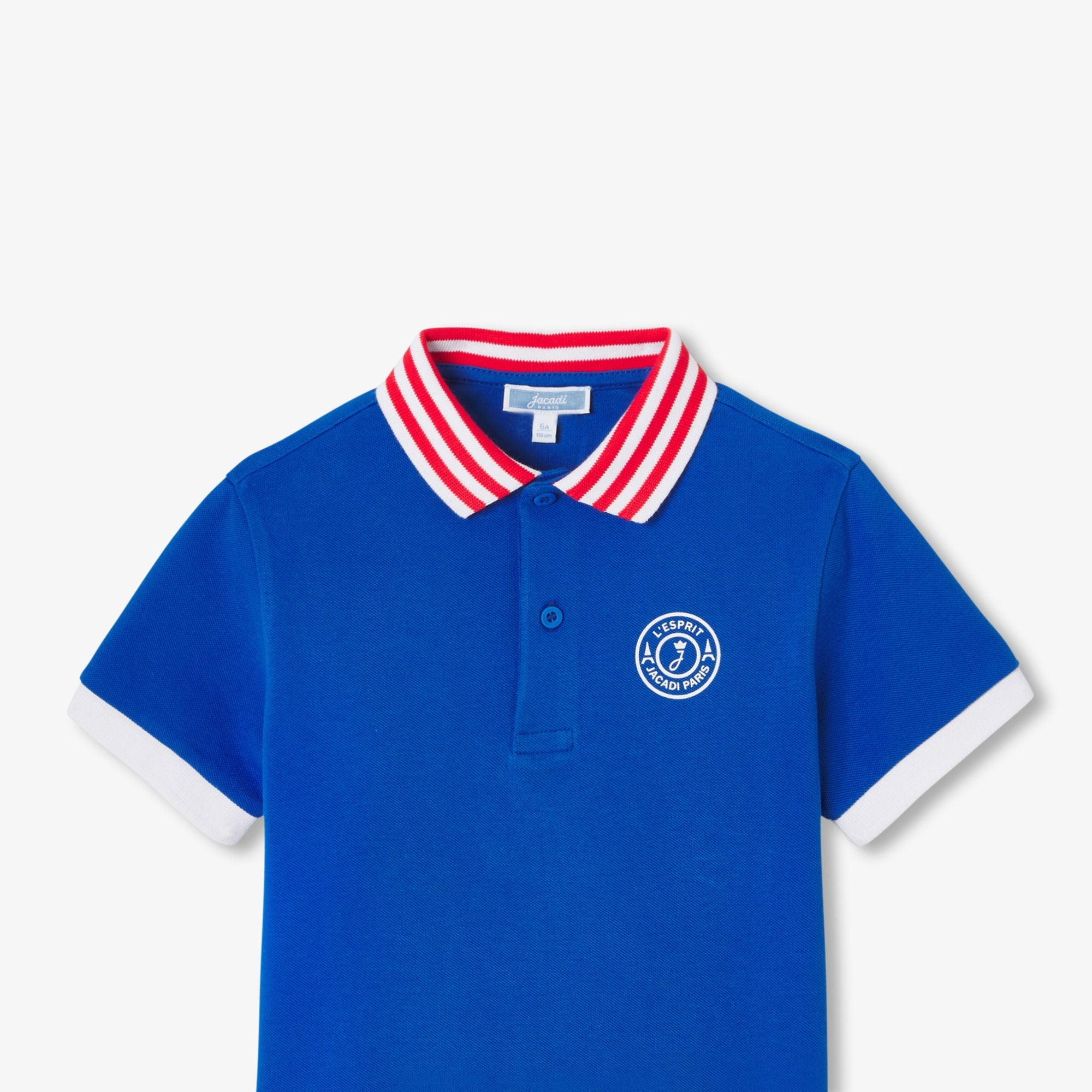 Boy cotton polo shirt - Royal Blue