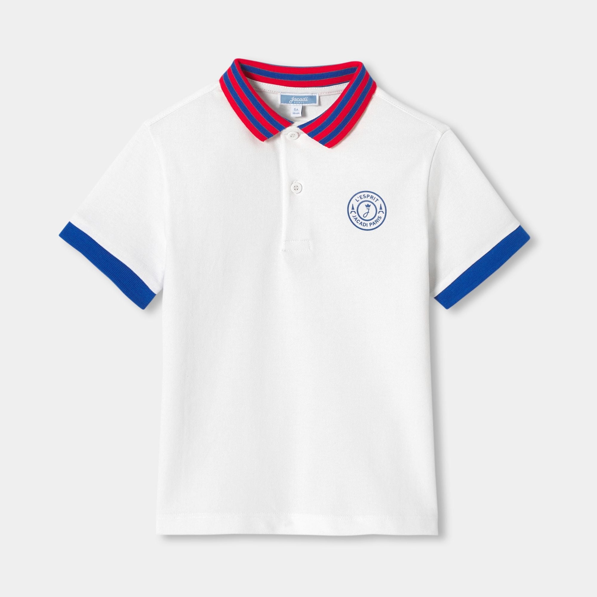 Boy cotton polo shirt - White