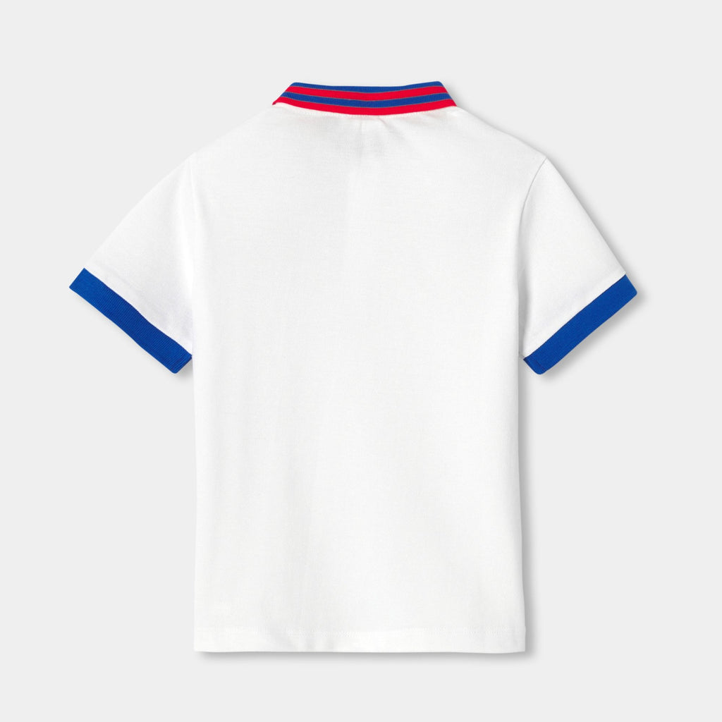 Boy cotton polo shirt - White