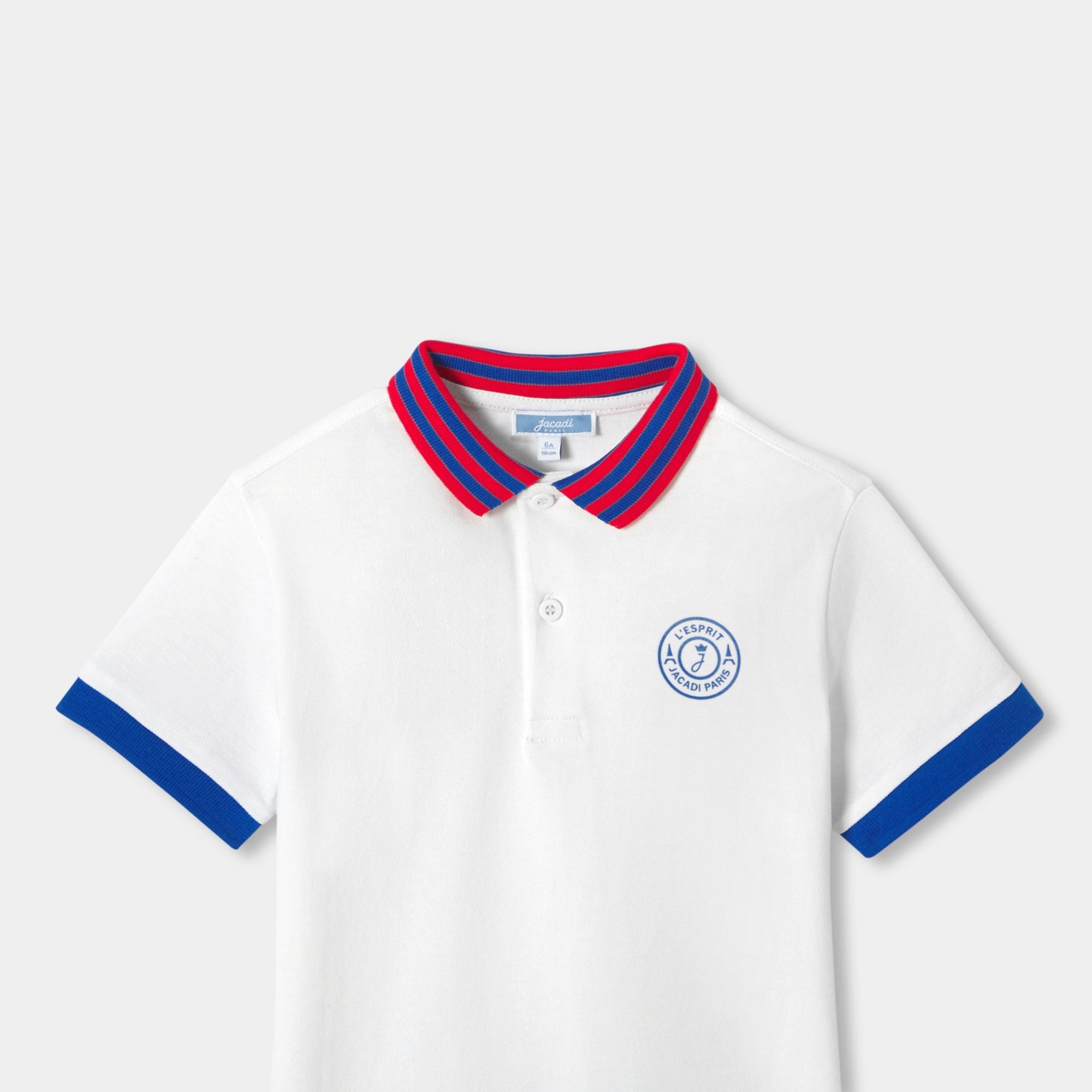 Boy cotton polo shirt - White