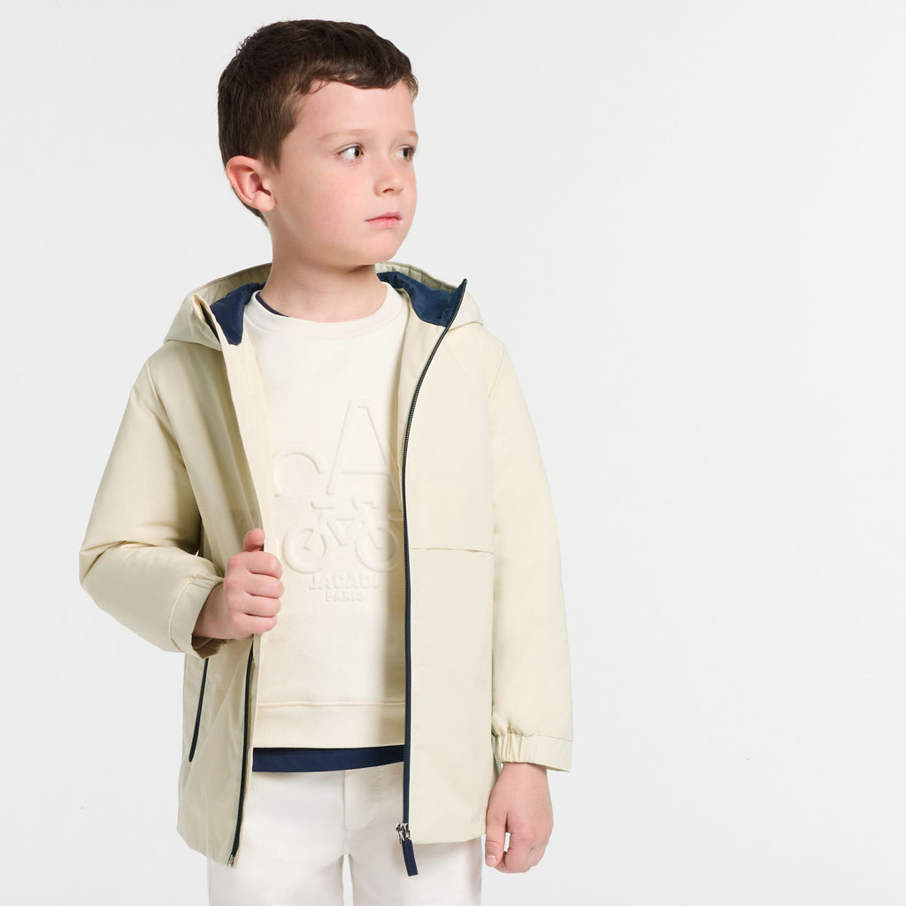 Water-repellent parka for boys