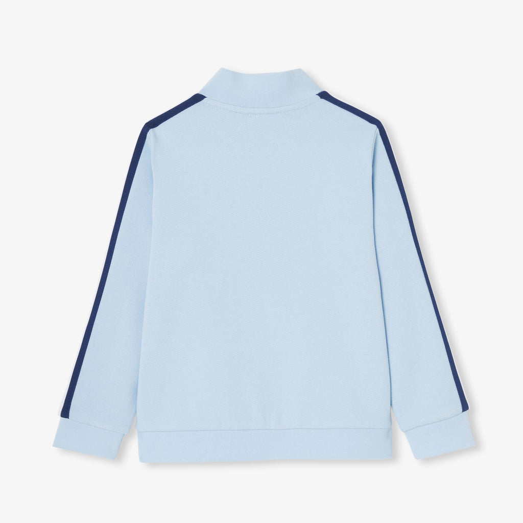 Boy double-faced pique zip-up sweatshirt - Jacadi Sky Blue