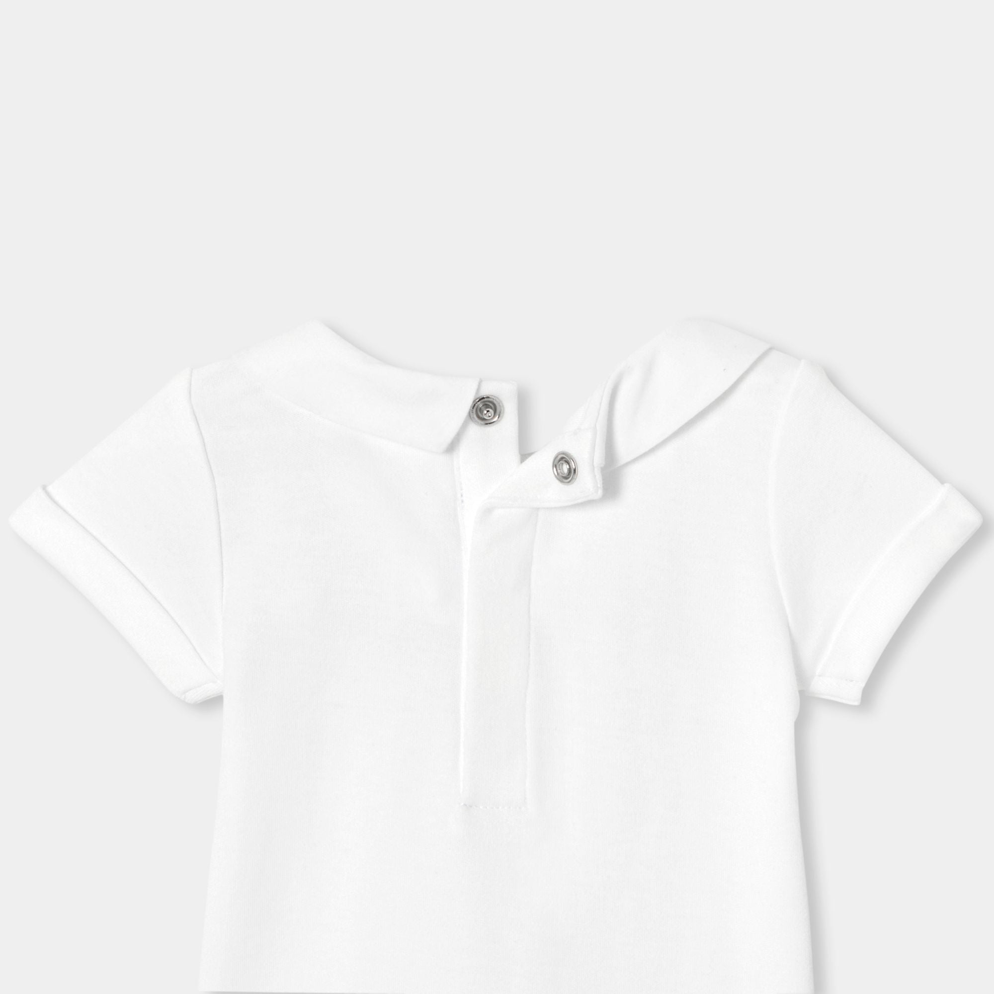 Baby boy short-sleeved cotton bodysuit - Jacadi White
