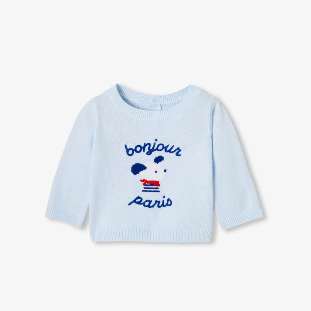 JC-NB087 - Jacadi Newborn cotton jersey sweater
