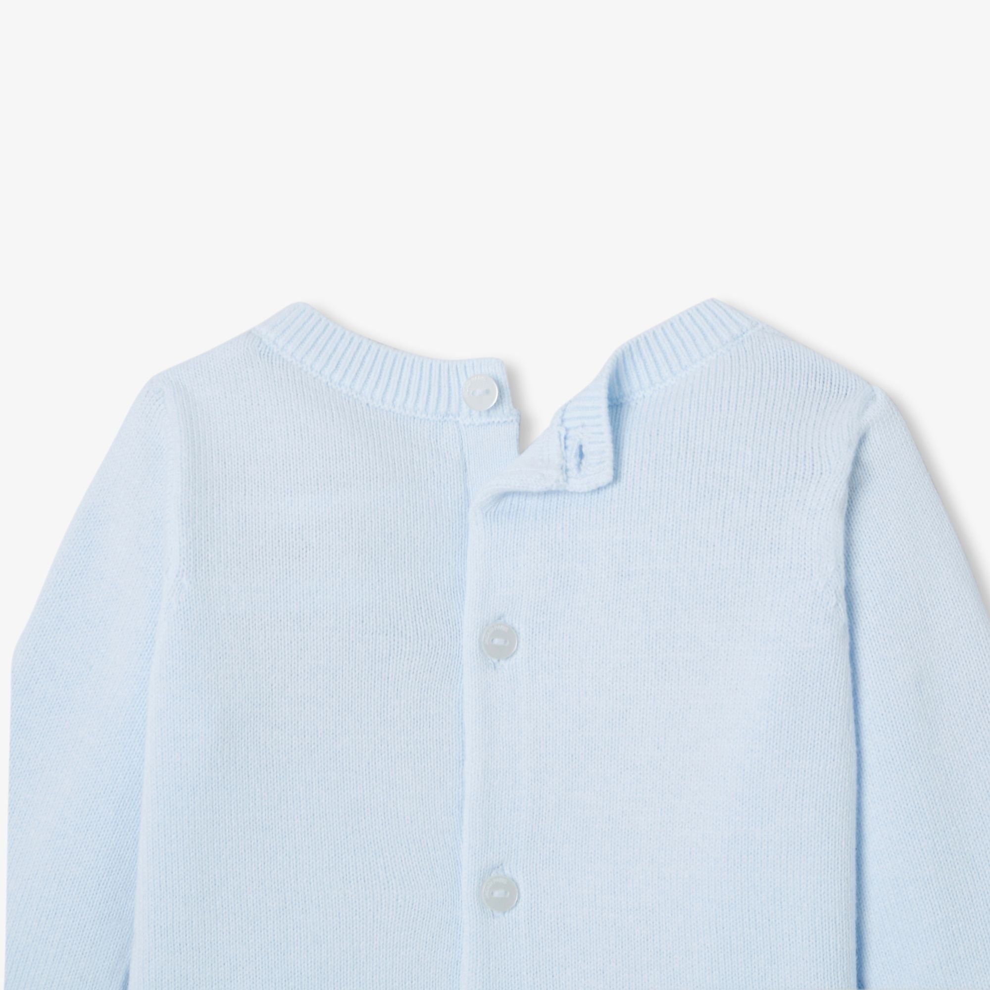 Baby boy cotton jersey jumper - Light Blue