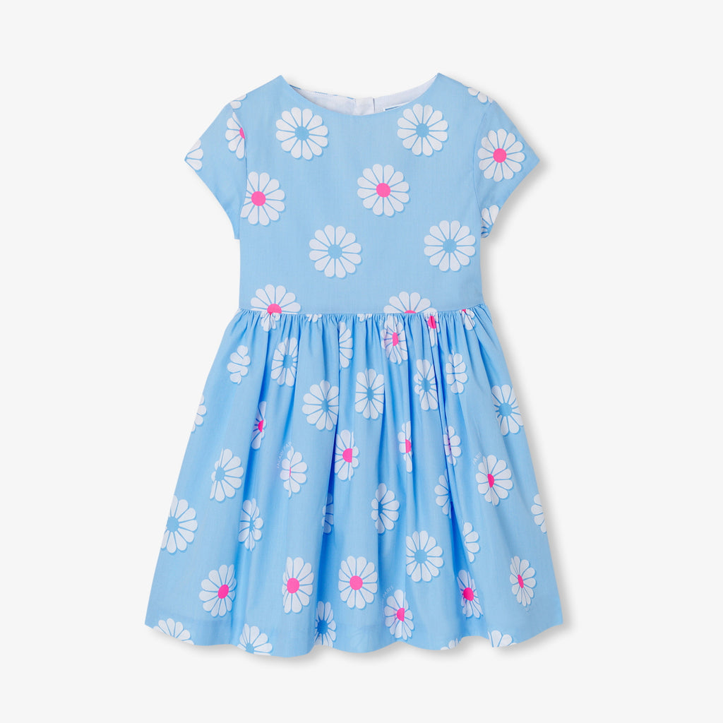 JC-TG101 - Jacadi Girl's poplin dress (Blue)