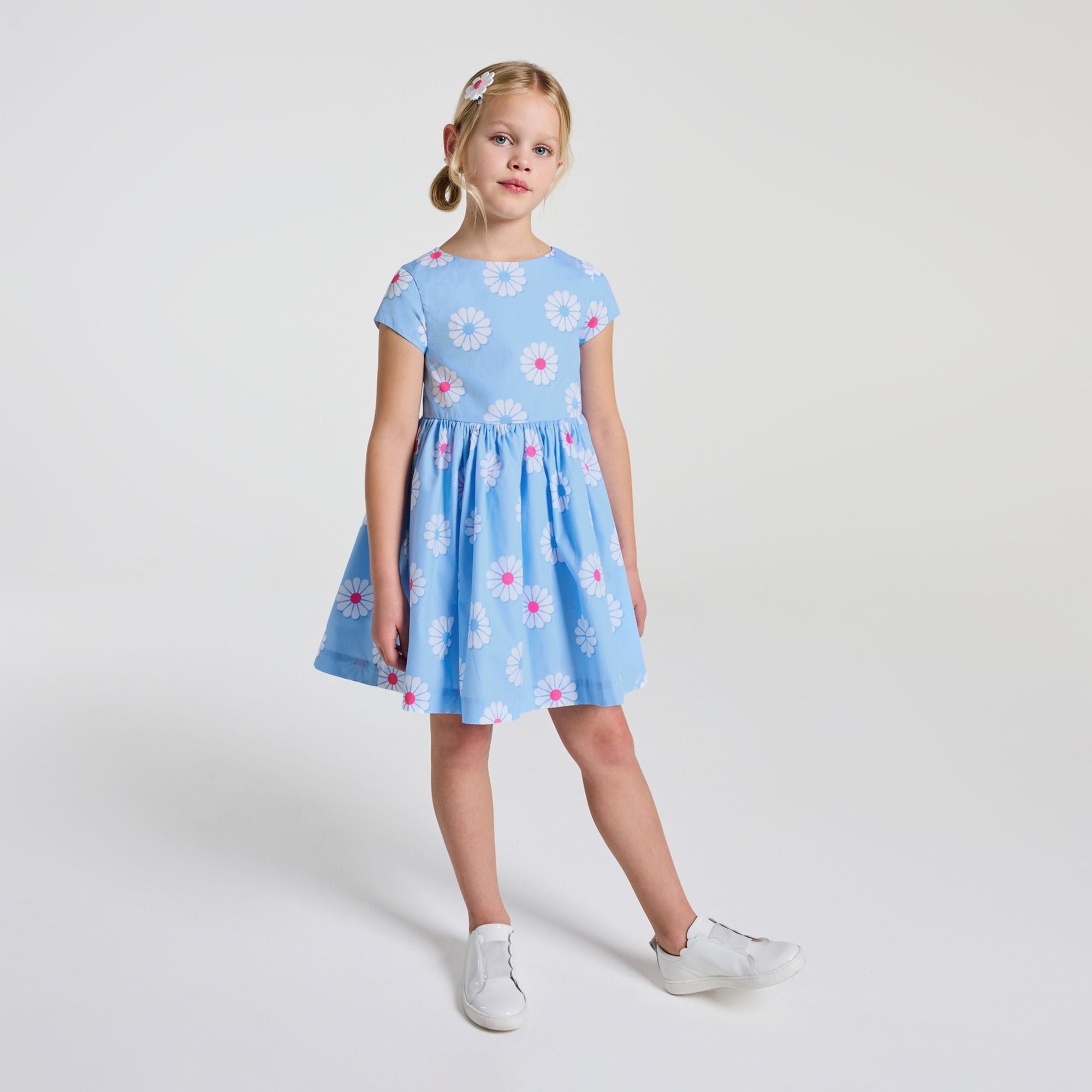 Girls' poplin dress