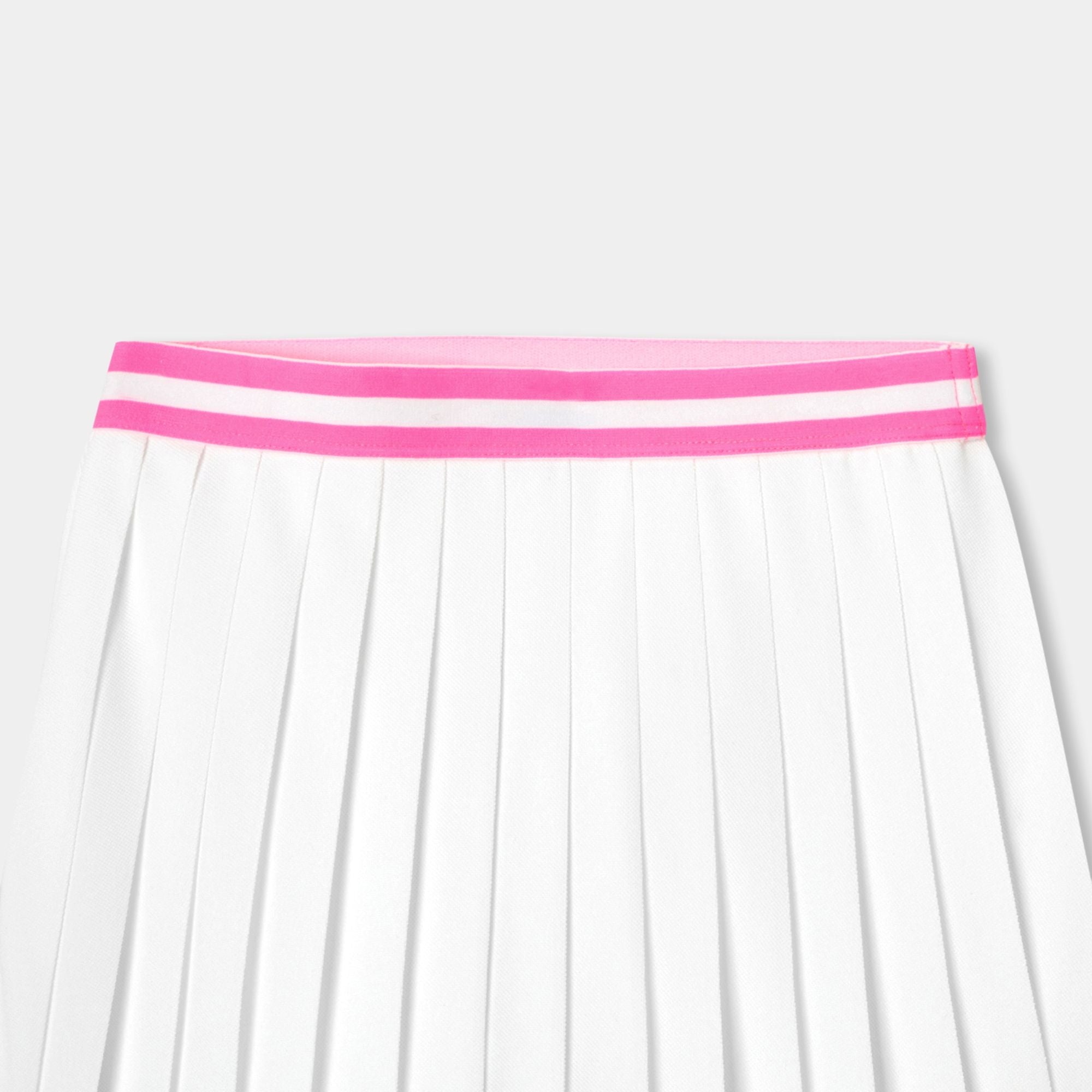 Girl pleated pique knit skirt - Jacadi White