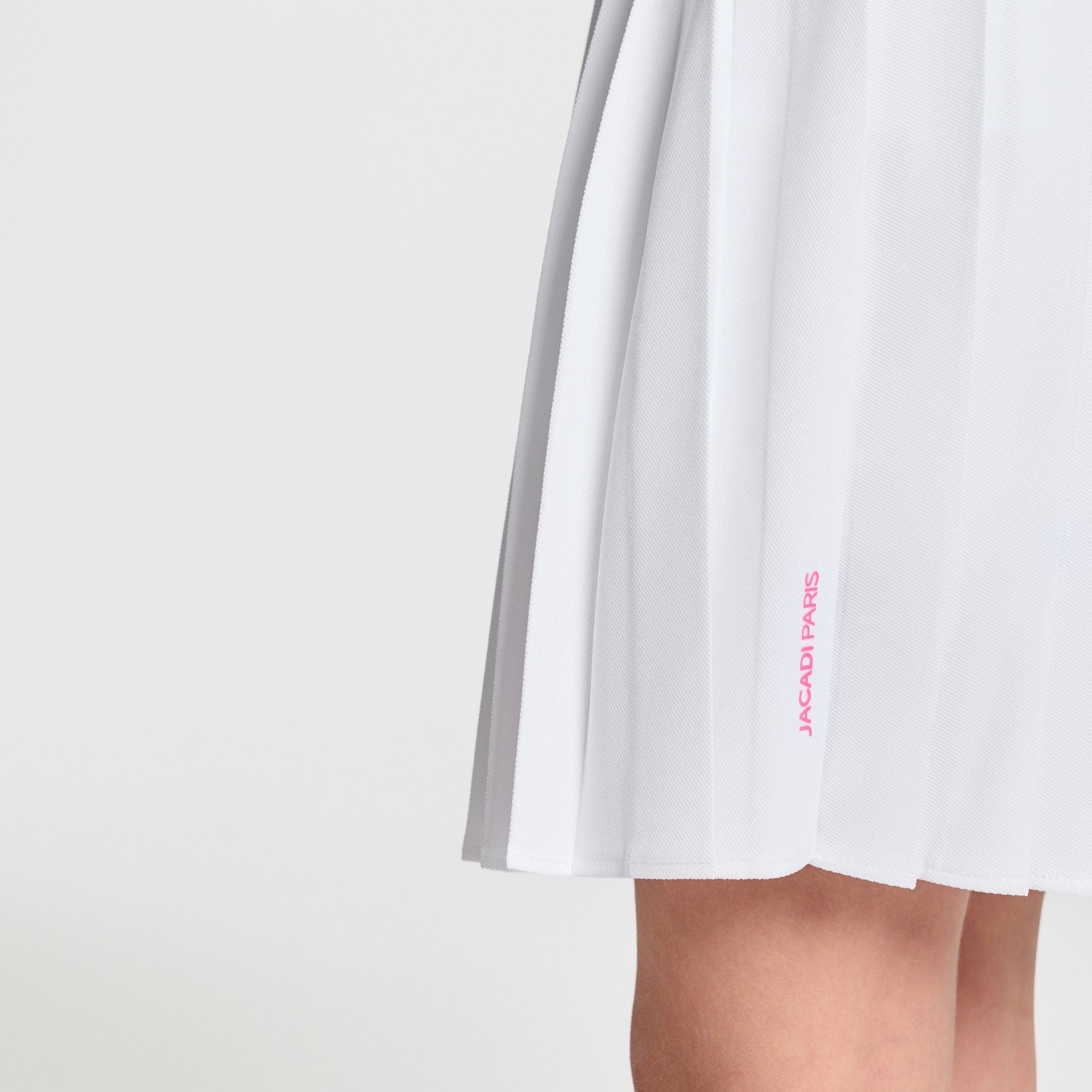 Girl pleated pique knit skirt - Jacadi White