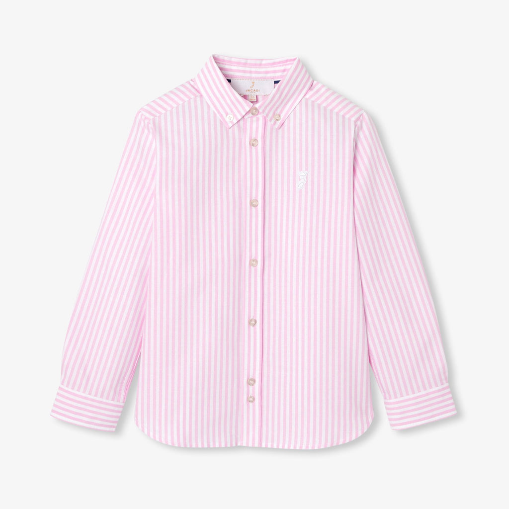 Boy striped Oxford cotton shirt - White/Pink