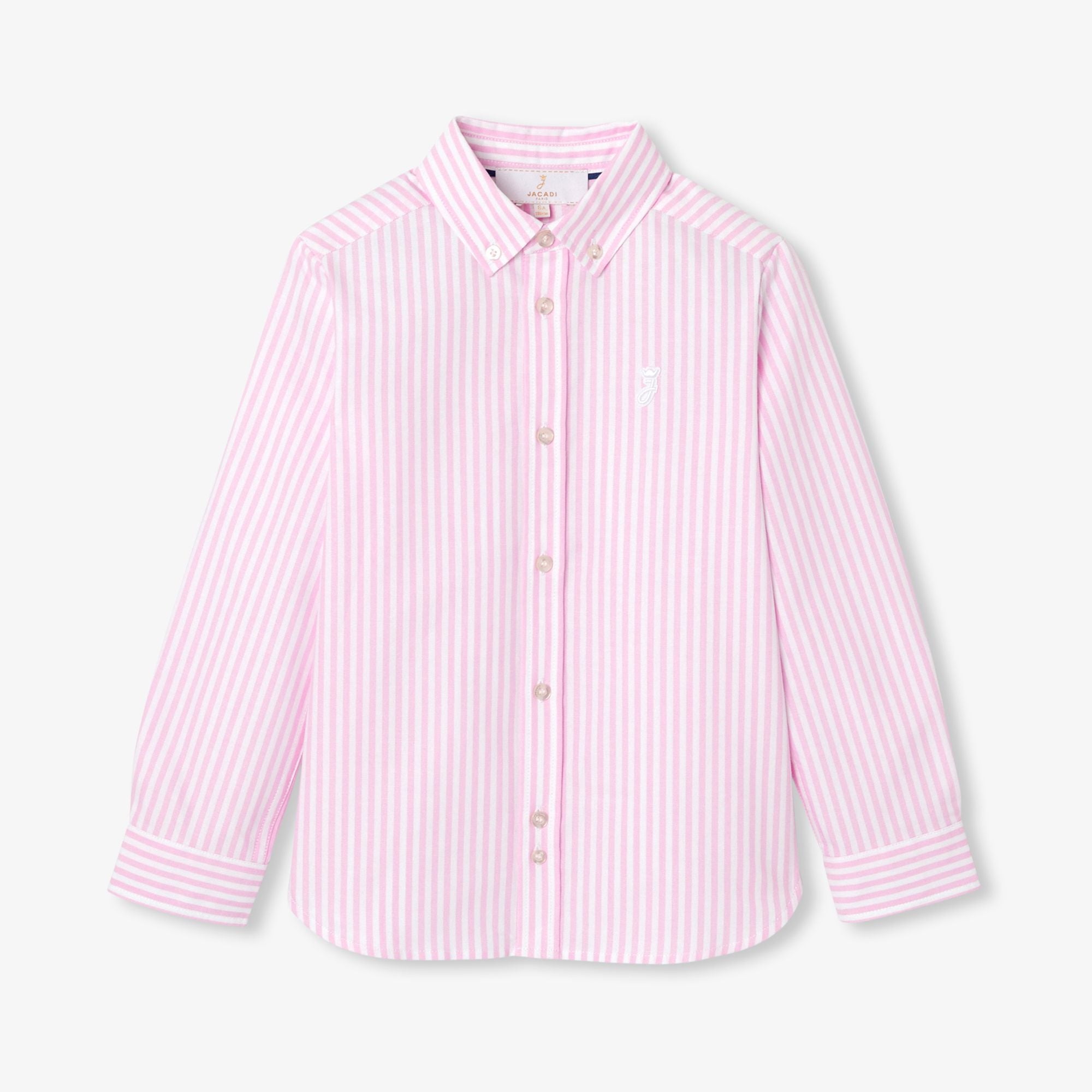 Boy striped Oxford cotton shirt - White/Pink