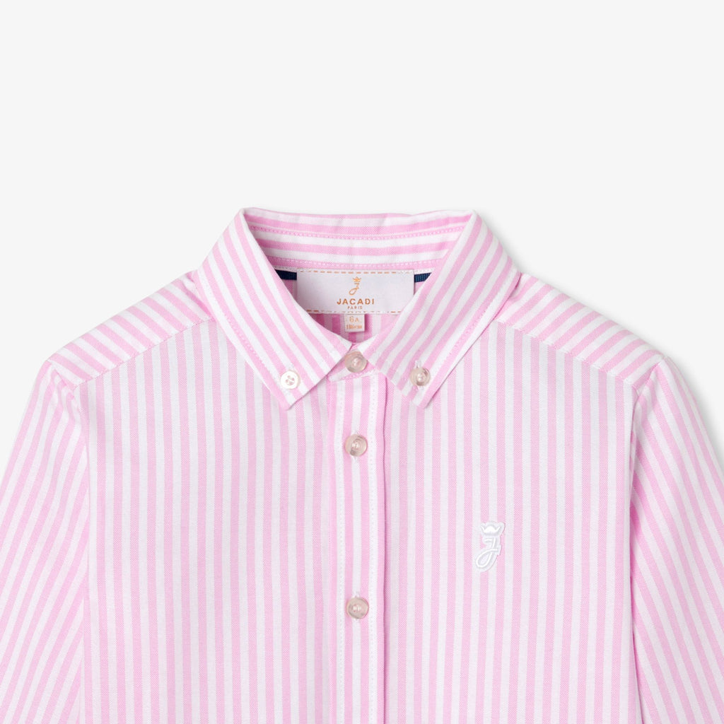 Boy striped Oxford cotton shirt - White/Pink