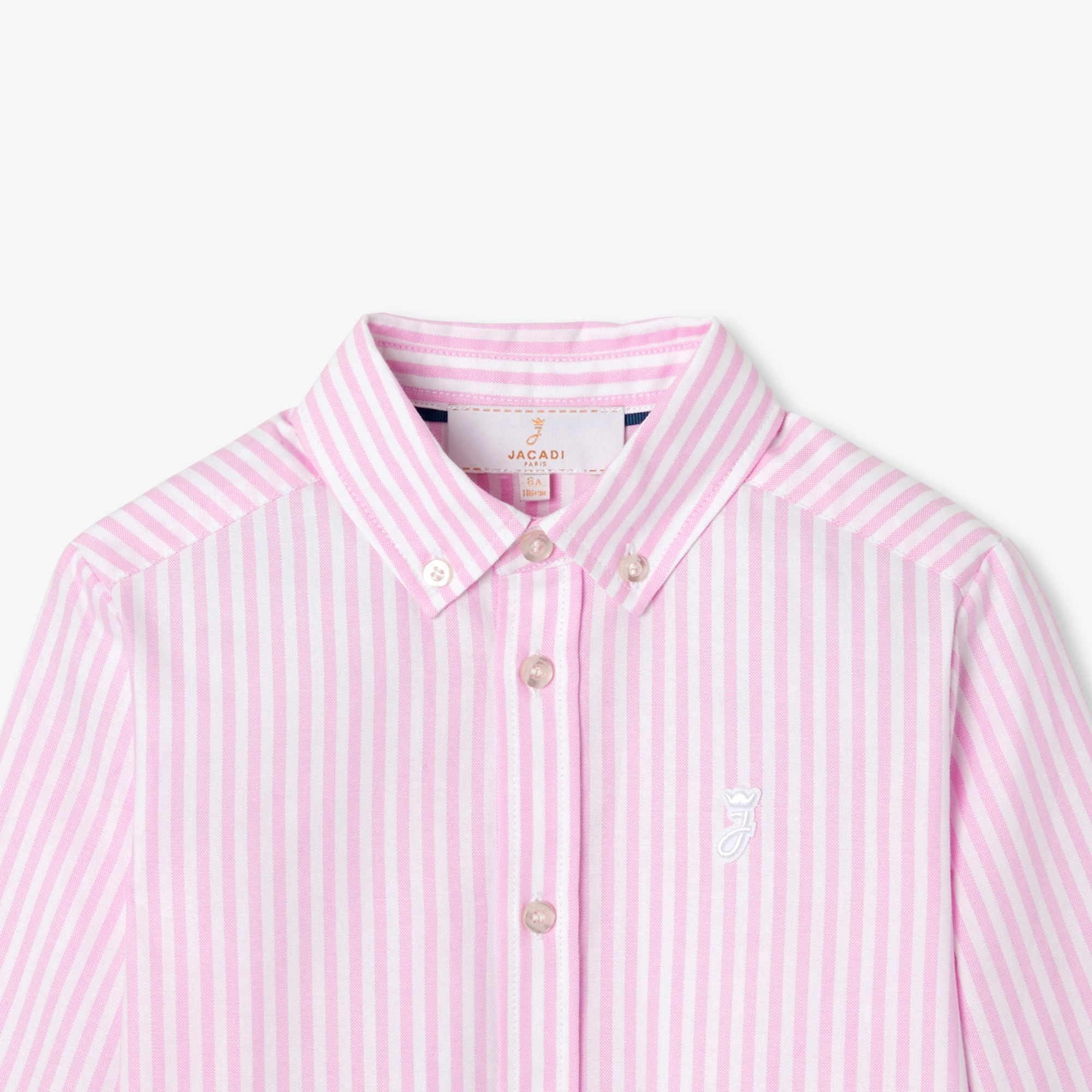 Boy striped Oxford cotton shirt - White/Pink