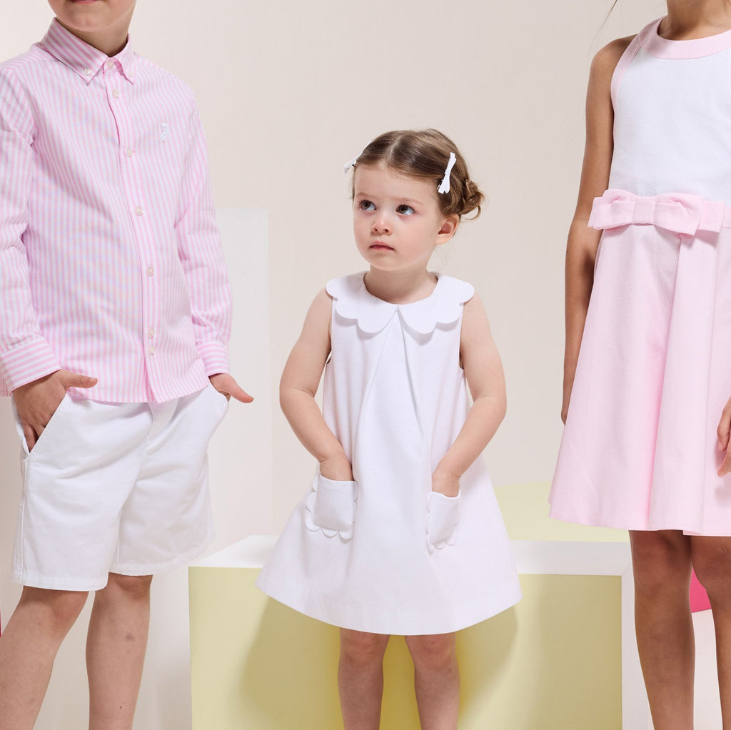 Boy striped Oxford cotton shirt - White/Pink