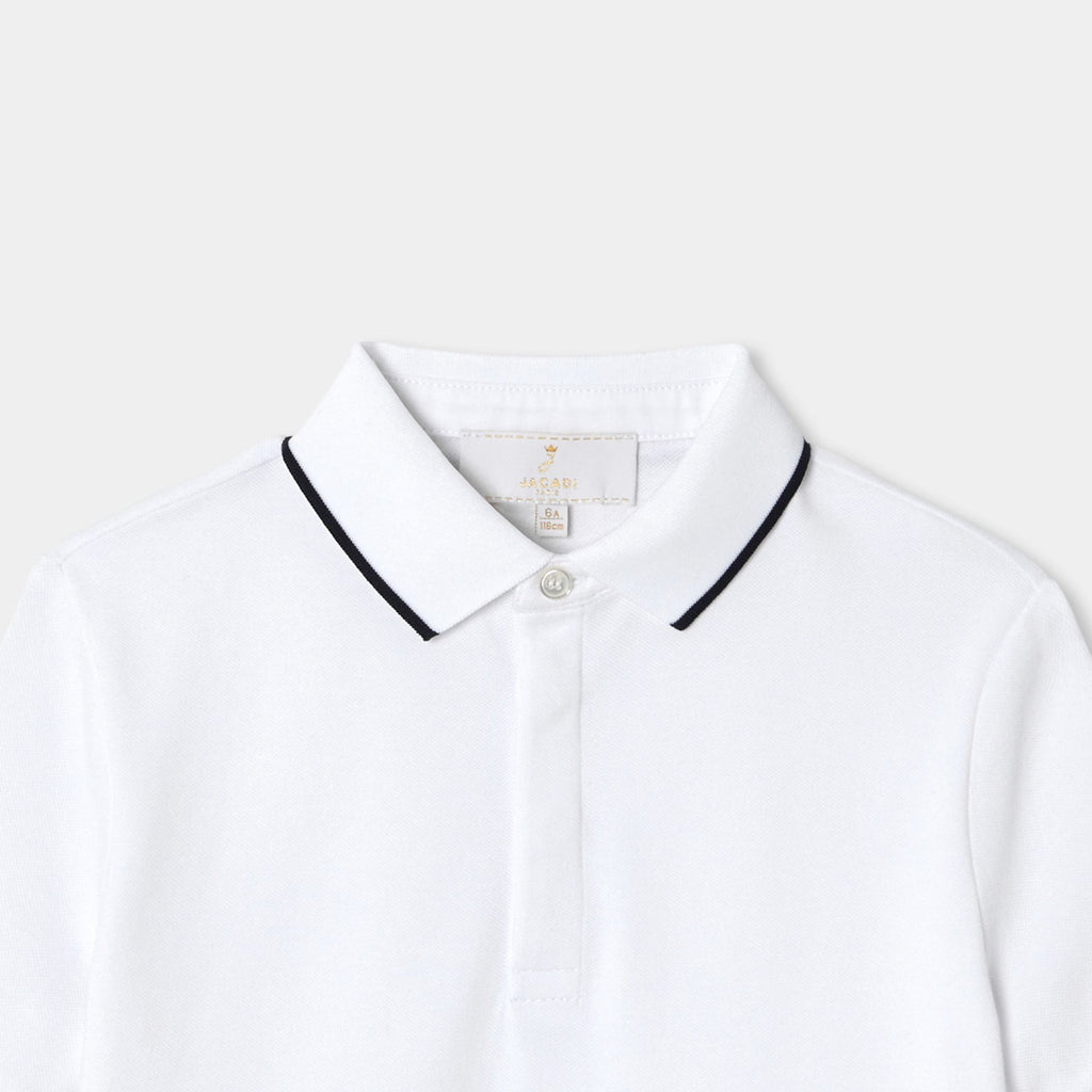 Boy ceremony polo shirt - White