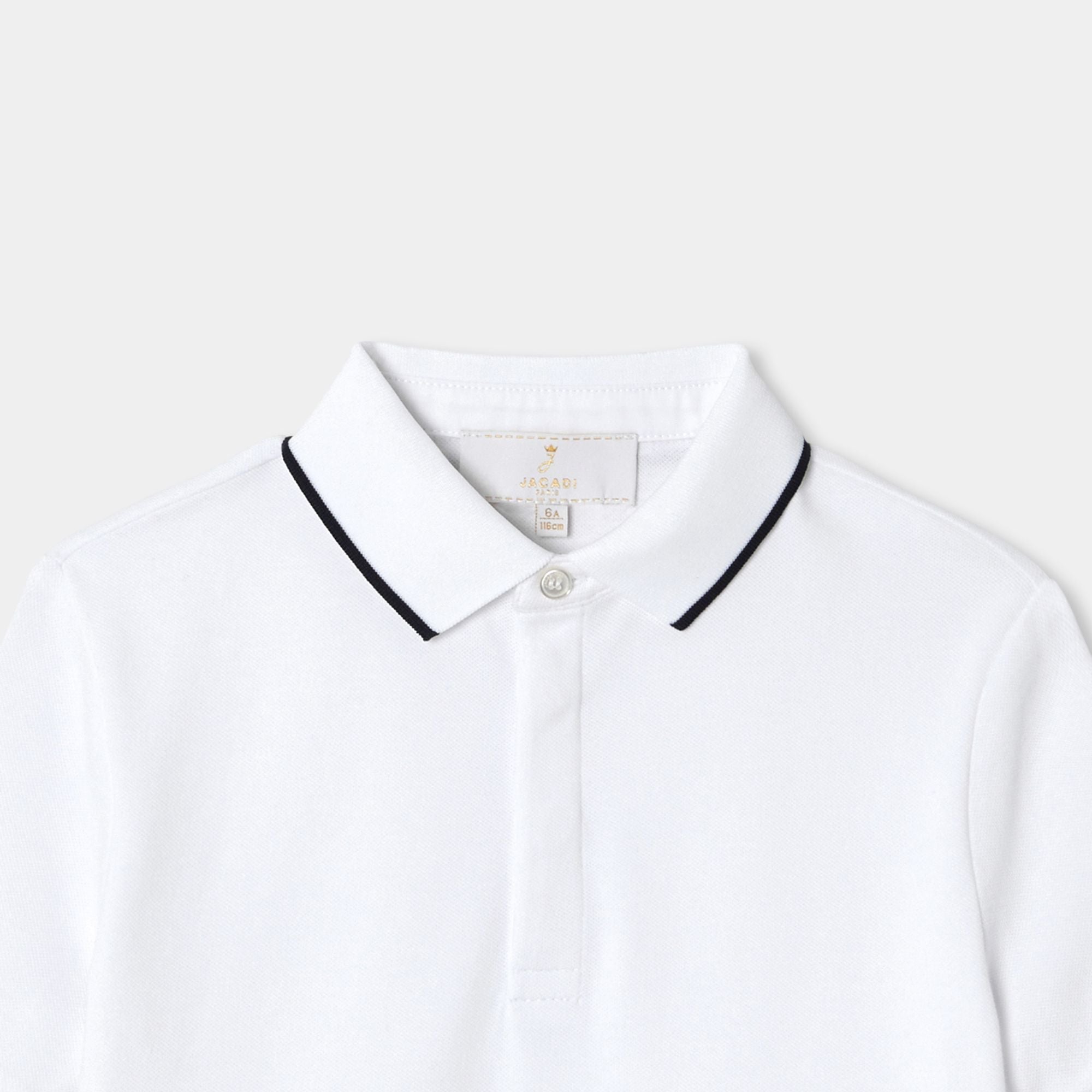 Boy ceremony polo shirt - White