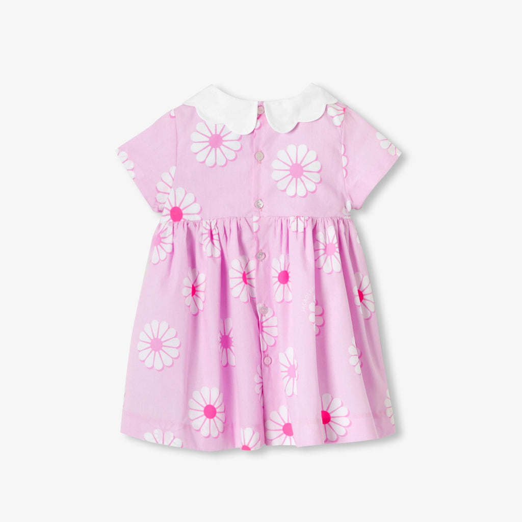Baby girl cotton dress with floral pattern