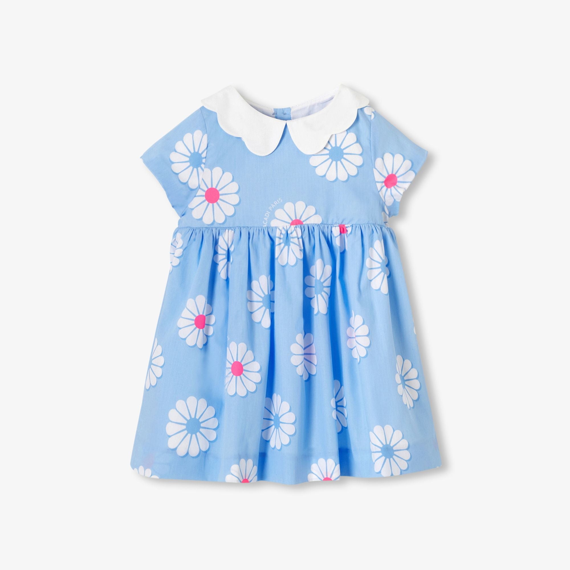 JC-NG150 - Jacadi Baby girl cotton dress with floral motif