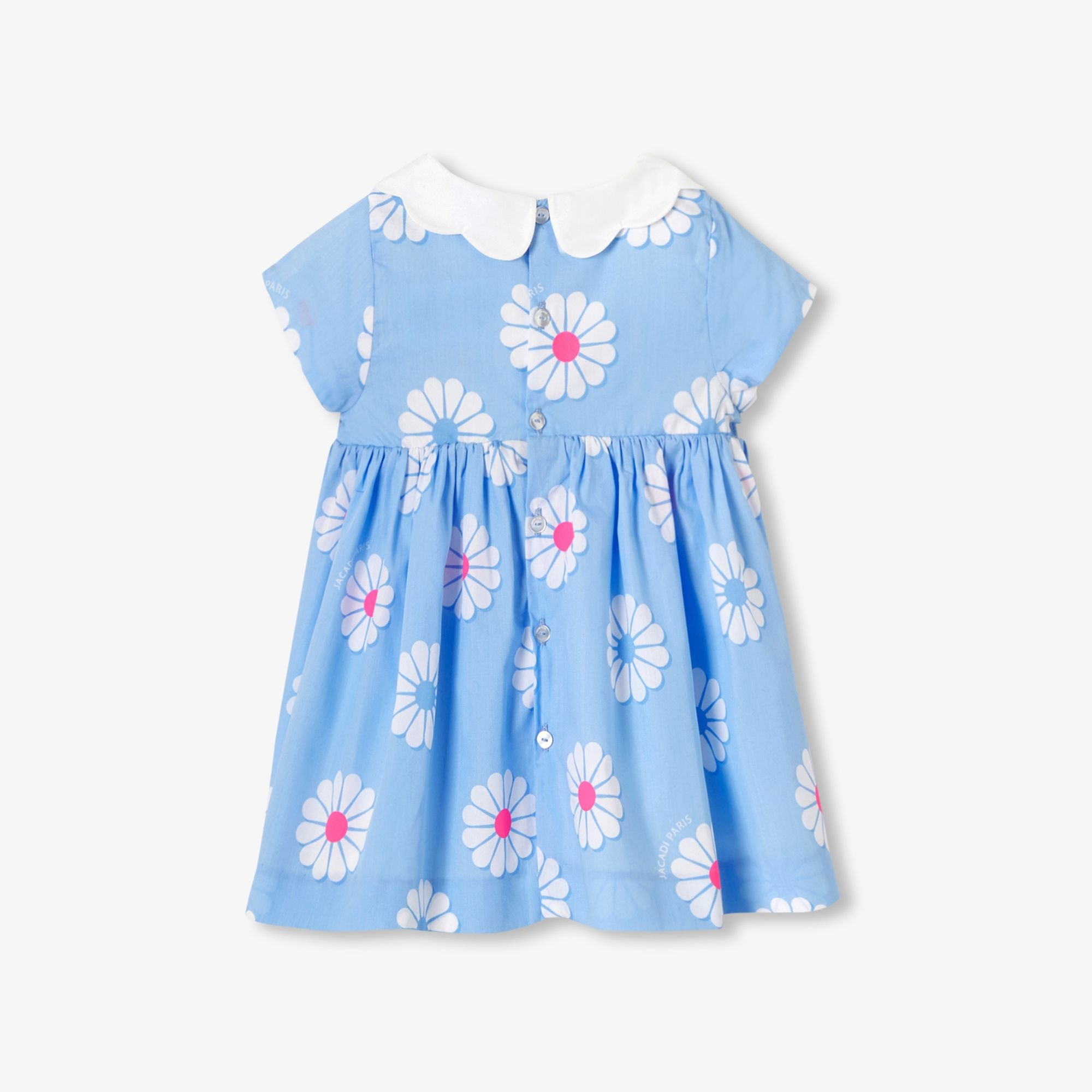 JC-NG150 - Jacadi Baby girl cotton dress with floral motif