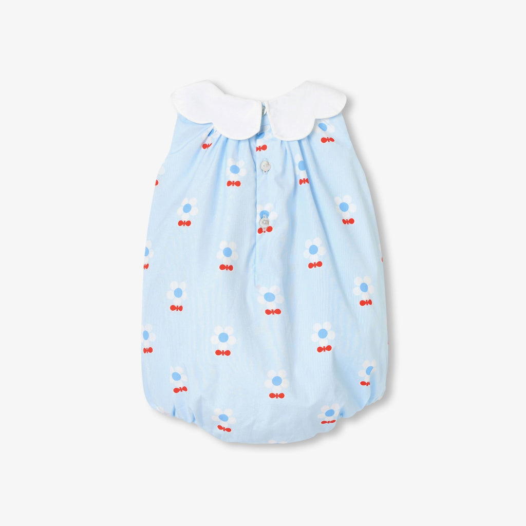 Baby girl cotton poplin romper