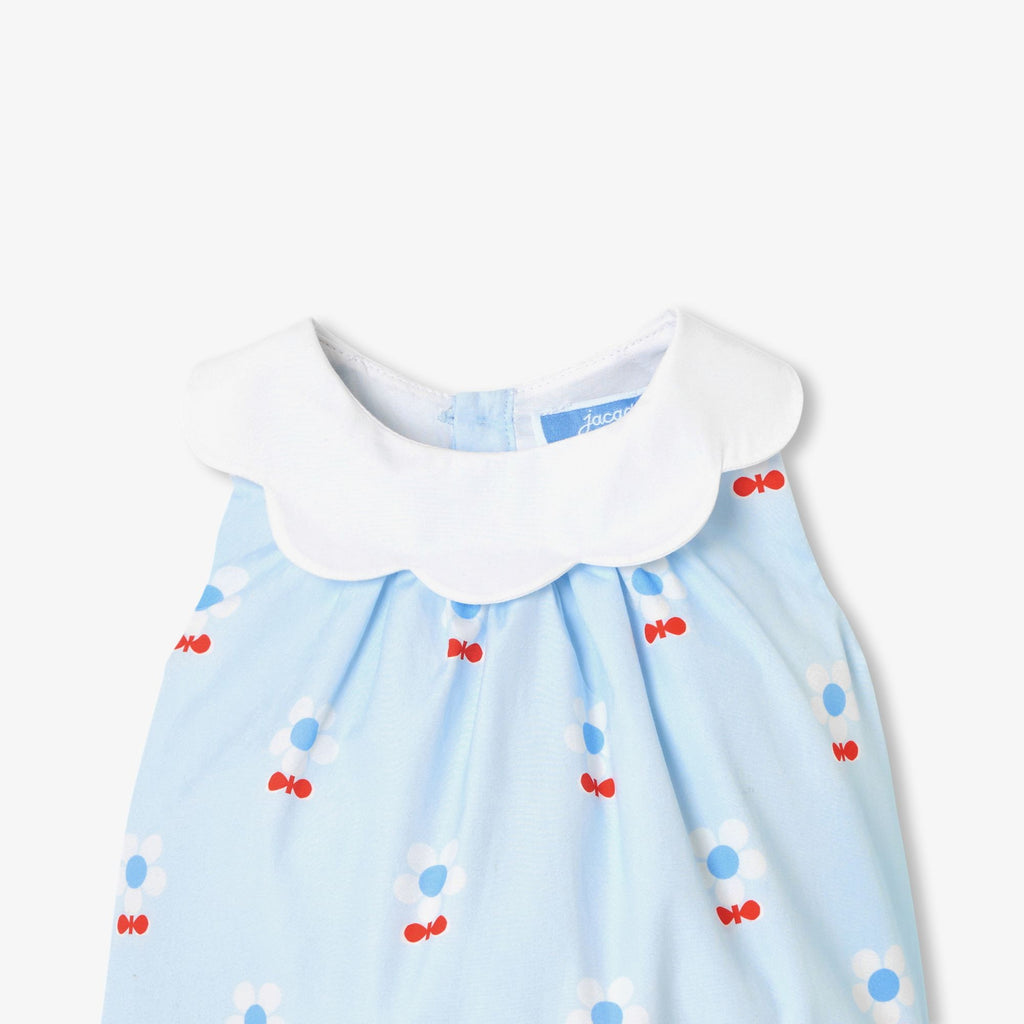 Baby girl cotton poplin romper