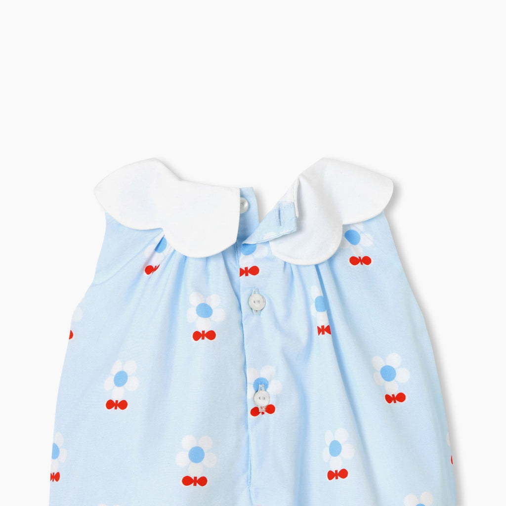 Baby girl cotton poplin romper