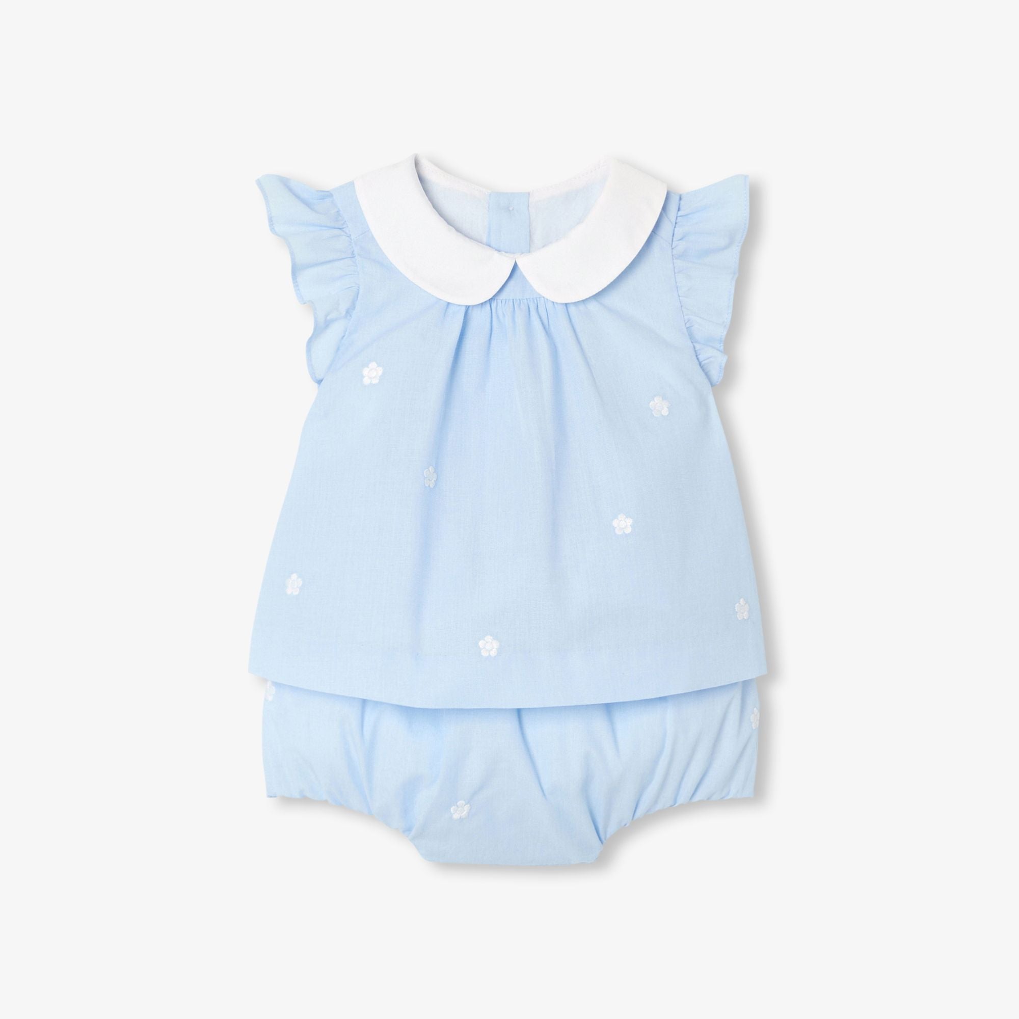 Outfit Set Di Cotton Fil-à-fil Baby Girl - Blue/Multicolour