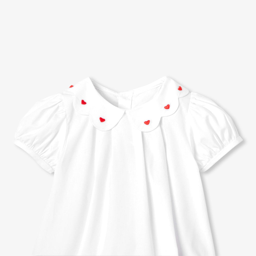 Outfit Set in Cotton Baby Girl - White/Red