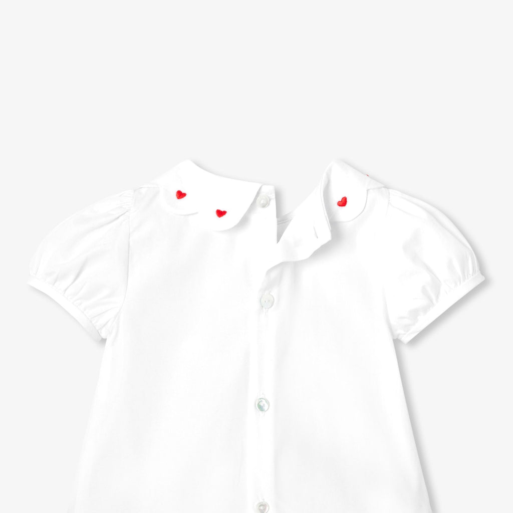 Outfit Set in Cotton Baby Girl - White/Red