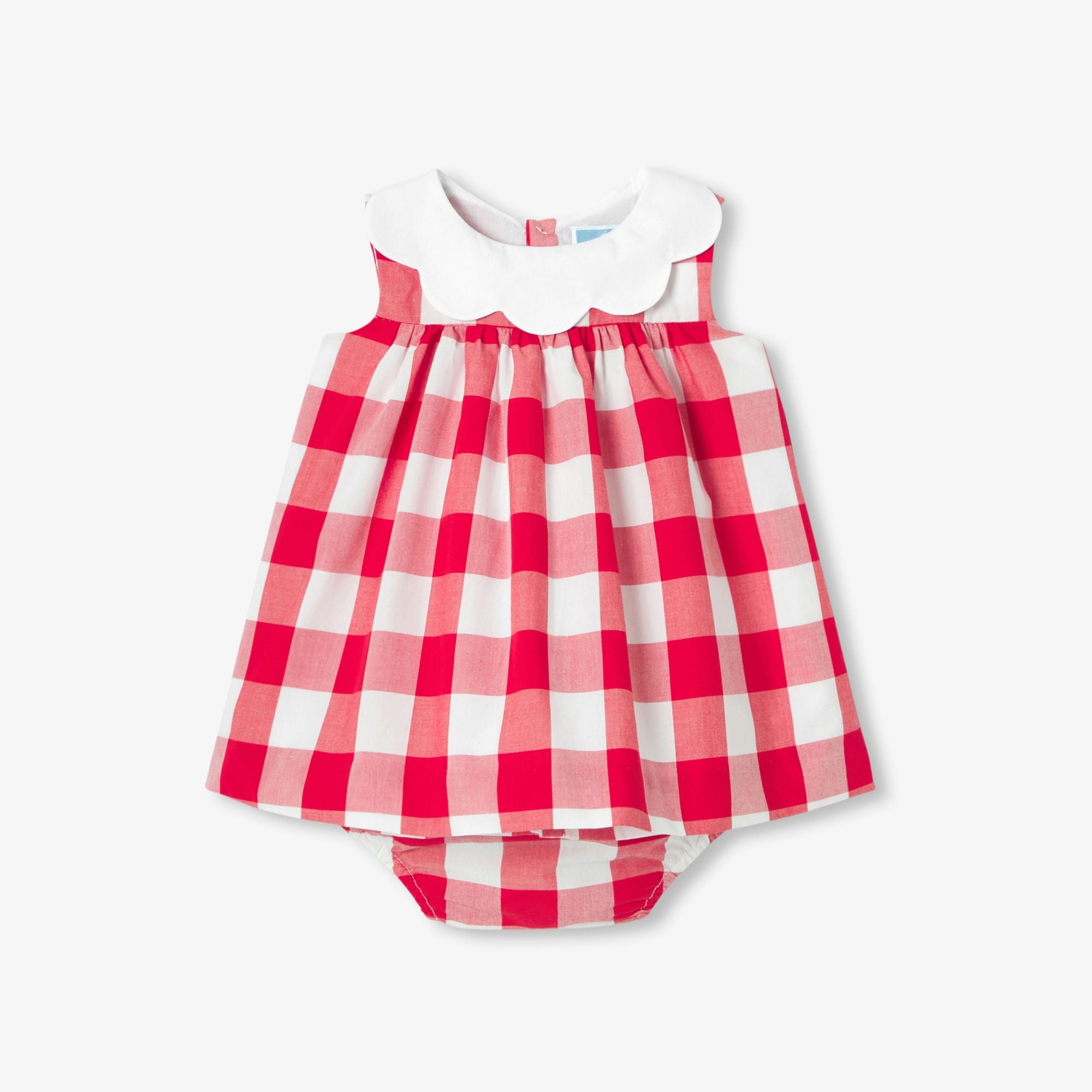 Baby girl gingham poplin dress