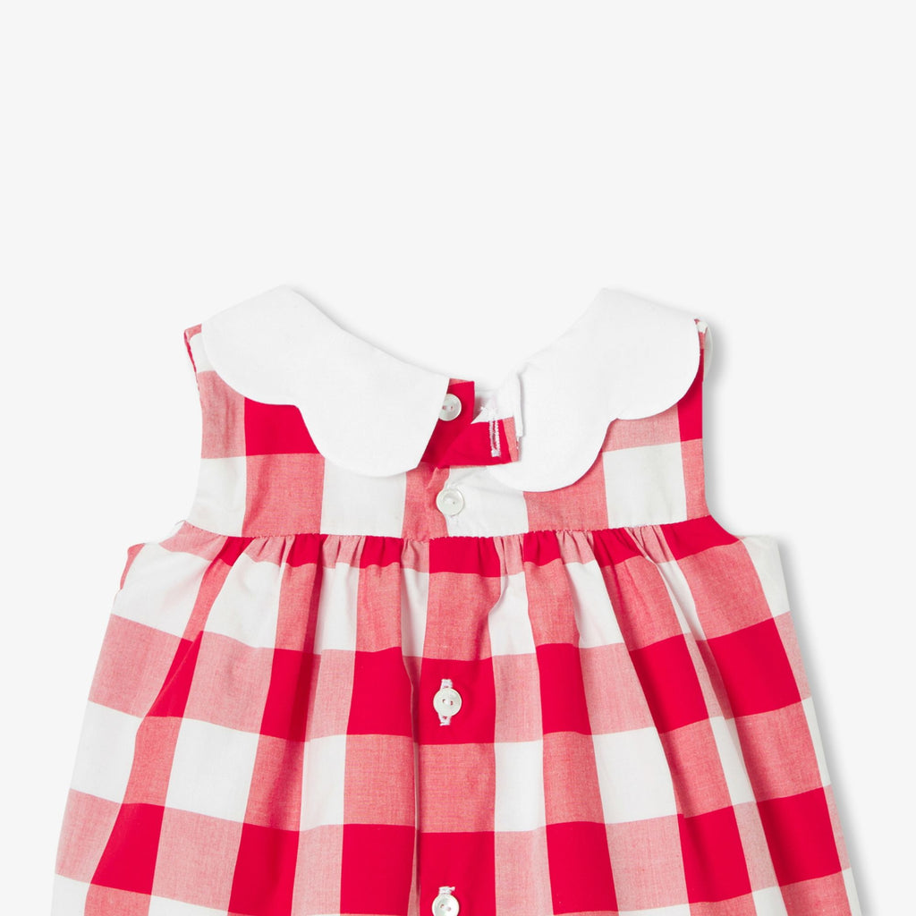 Baby girl gingham poplin dress