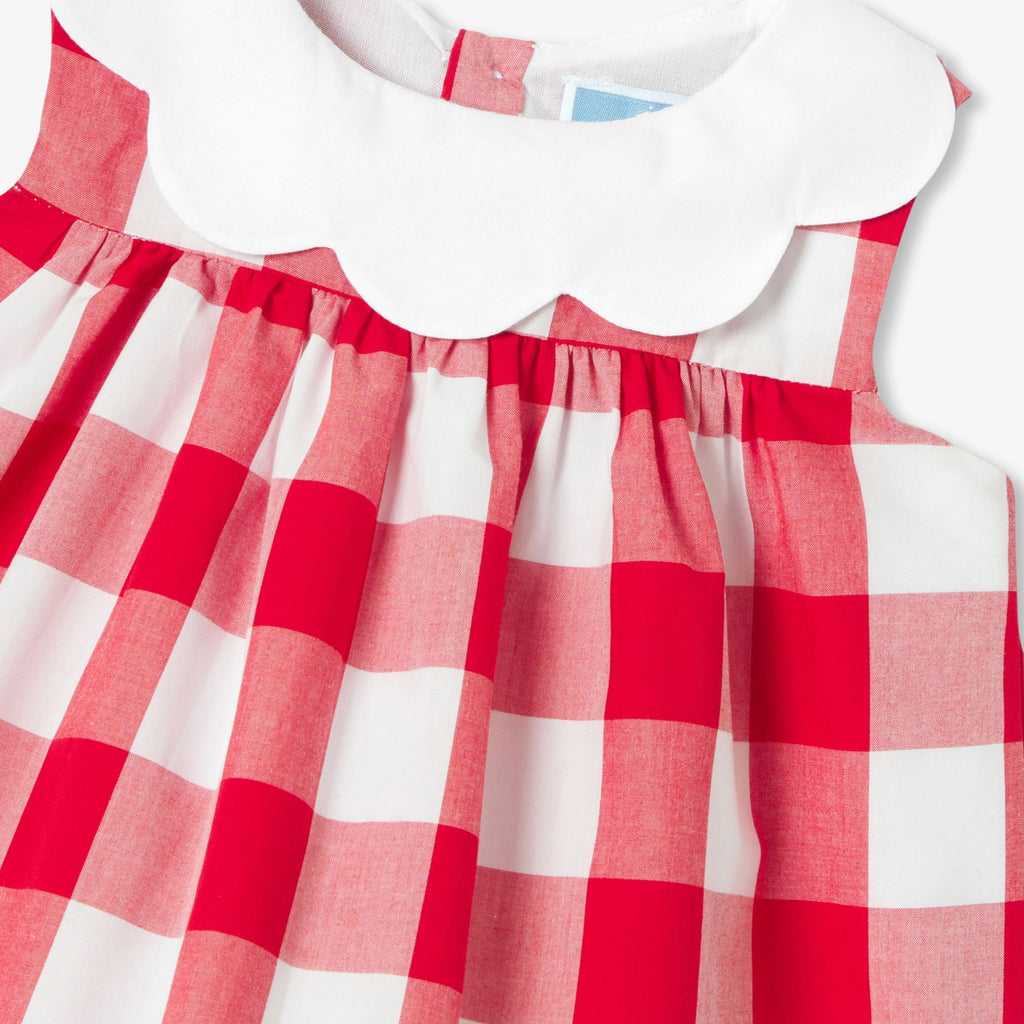 Baby girl gingham poplin dress