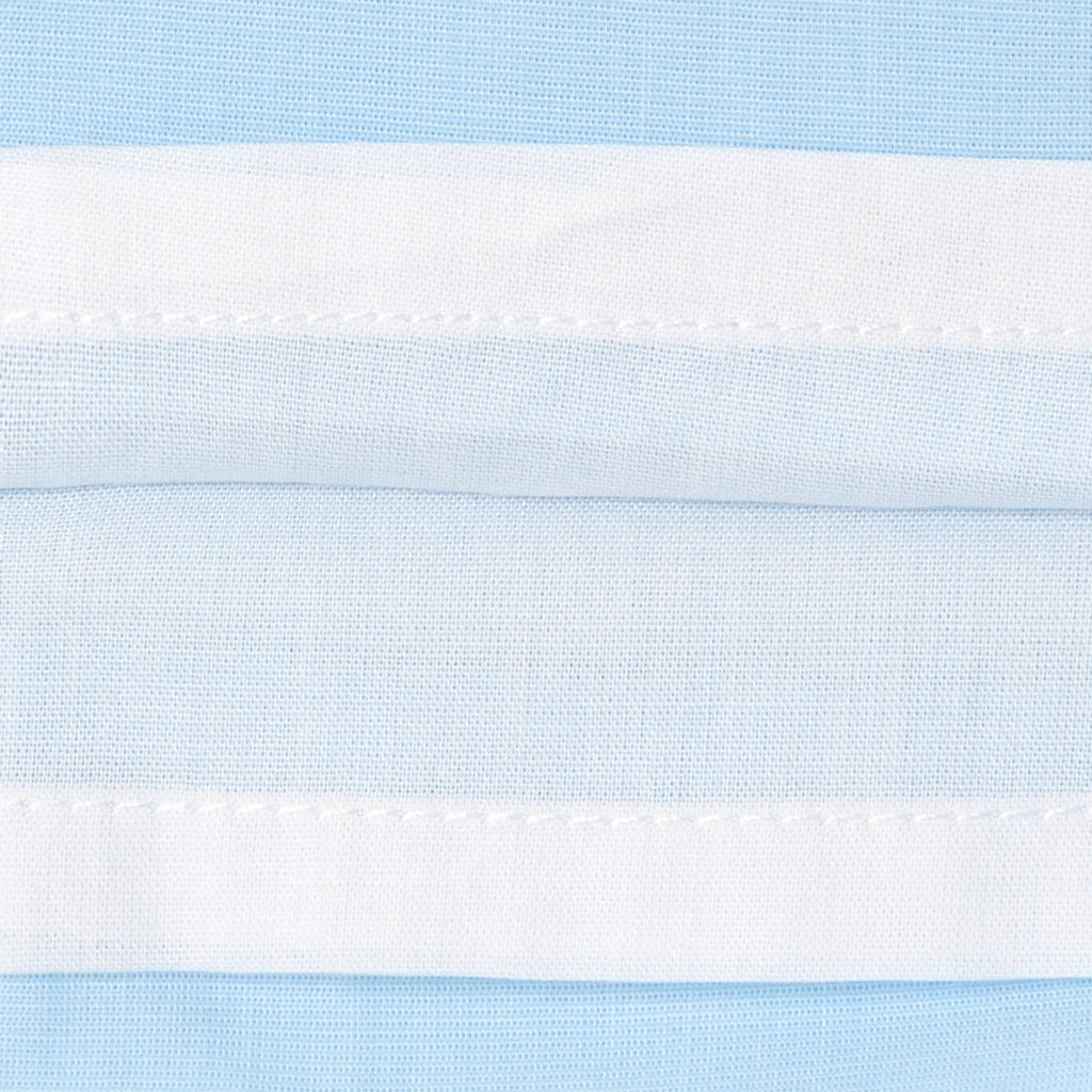 Baby girl fil-a-fil cotton dress - Blue/White