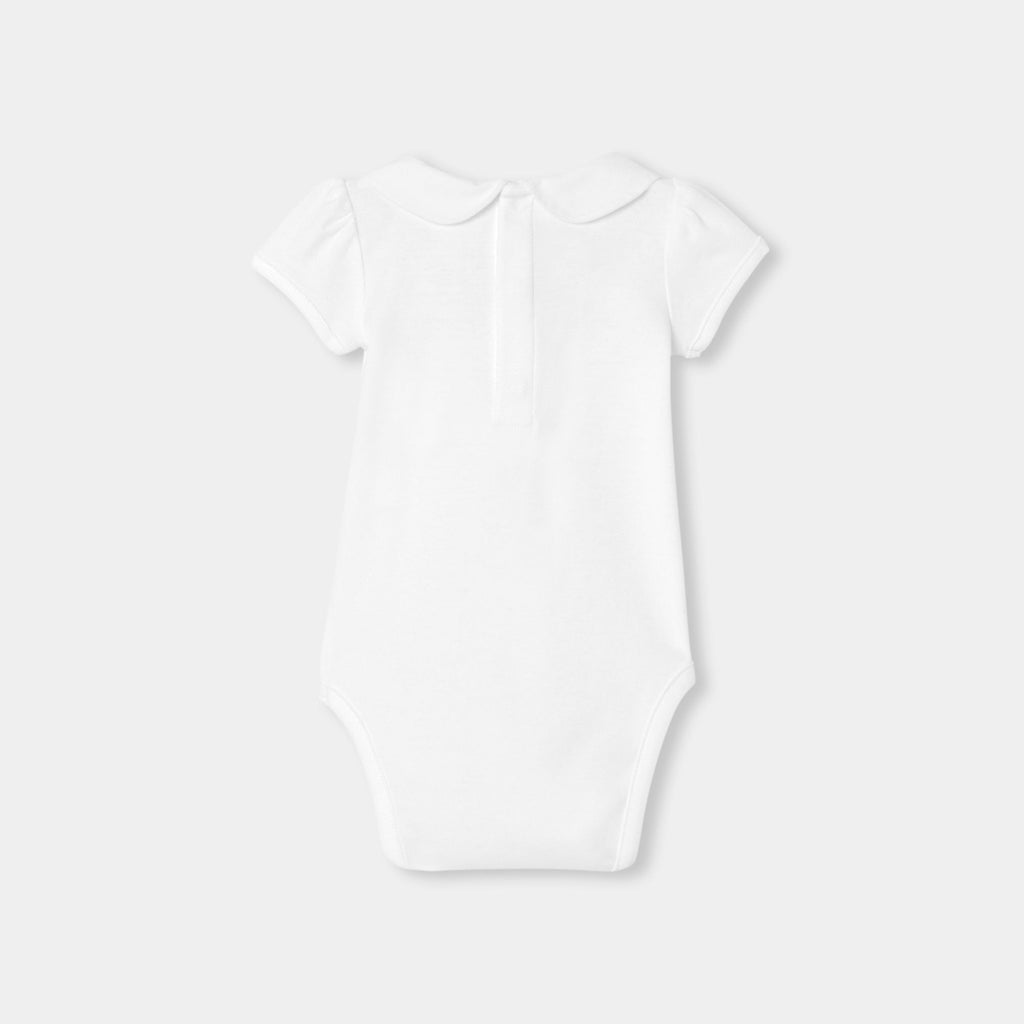 JC-NG156 - Jacadi Baby Girl Short-Sleeve Interlock Cotton Bodysuit