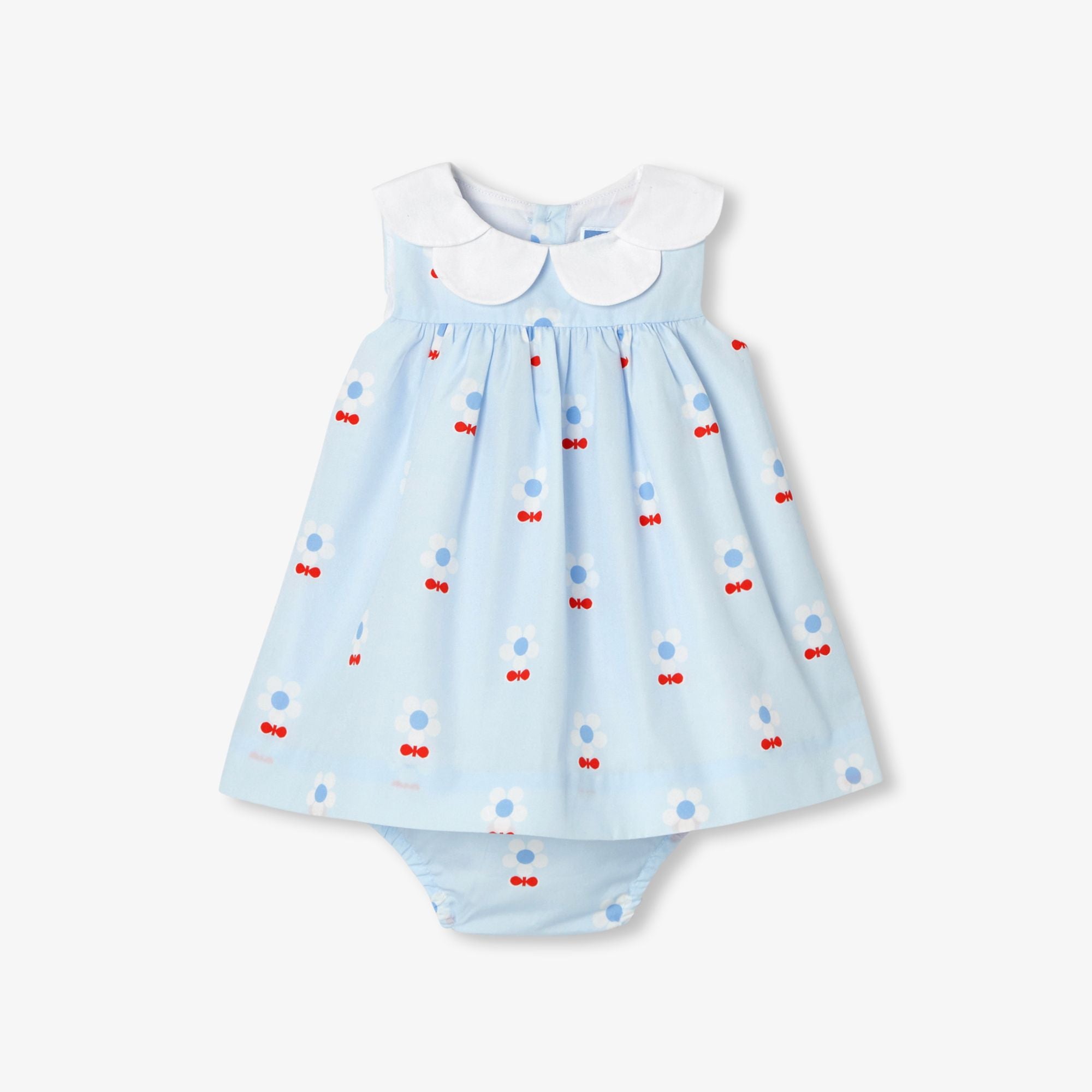Baby girl floral poplin dress