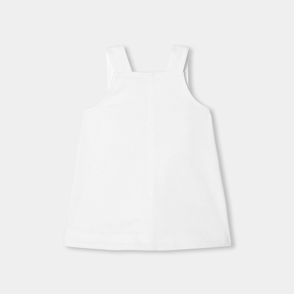 JC-NG139 - Jacadi Baby girl twill pinafore dress