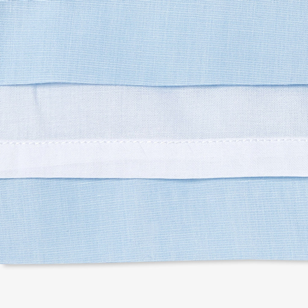 Baby girl fil-a-fil cotton dress - Blue/White