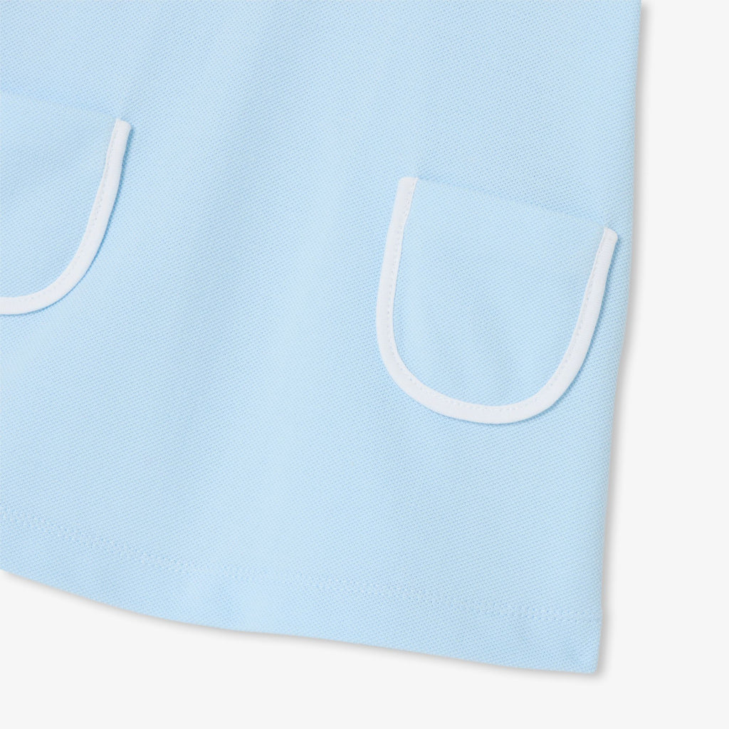 Baby girl sleeveless dress in cotton piqué