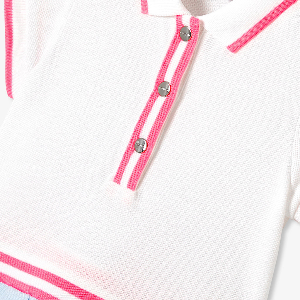 Baby girl polo dress in cotton piqué