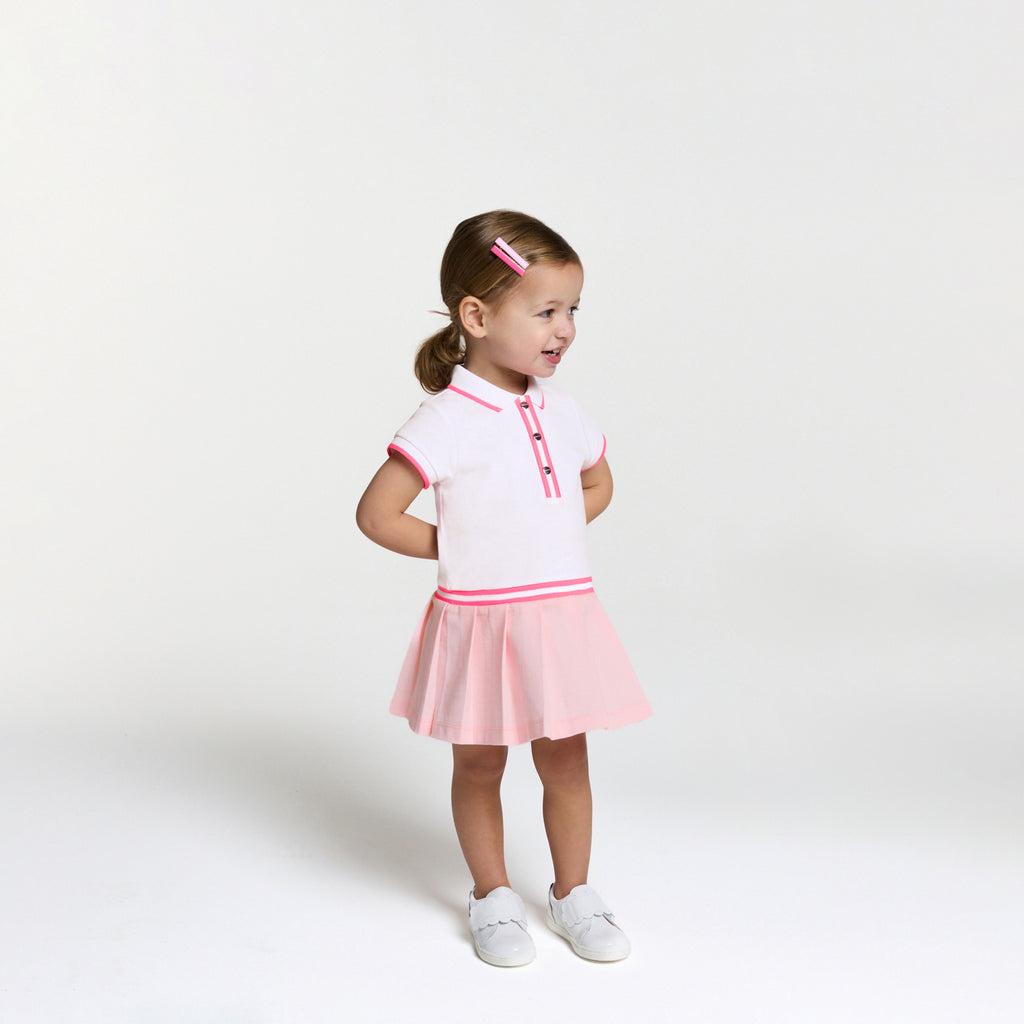 Baby girl polo dress in cotton piqué